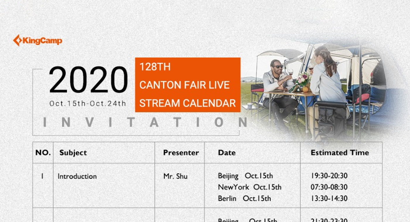 Kingcamp Invites You To Participate In The Online Canton Fair