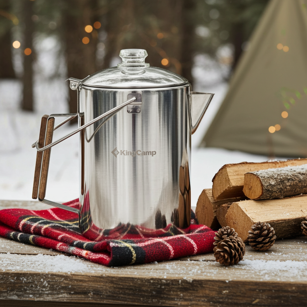 Why We Love The KingCamp 12-Cup Stainless Steel Camping Coffee Percola   KingCamp Outdoors