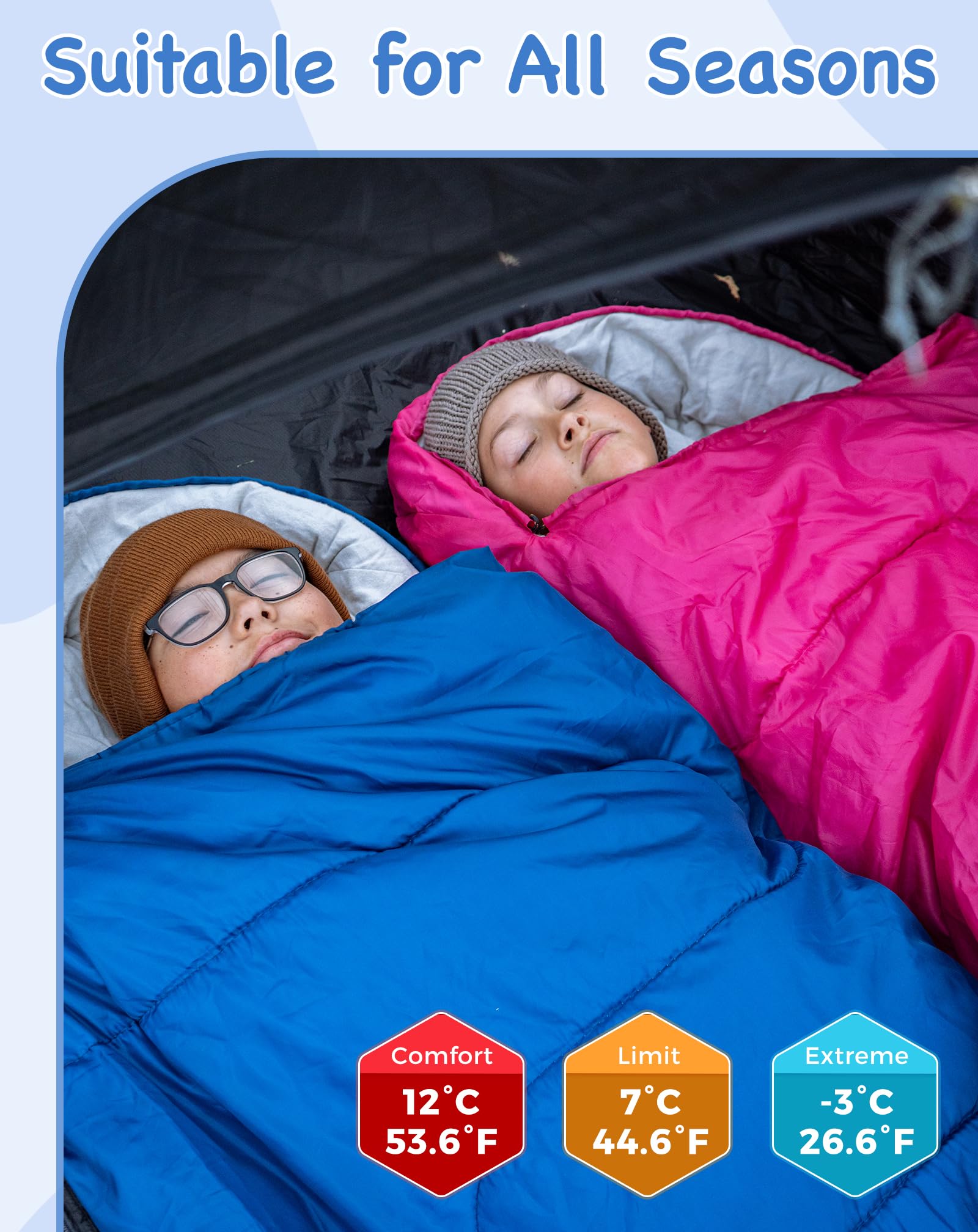 KingCamp Oasis 250S+ Kids Flannel Sleeping Bag