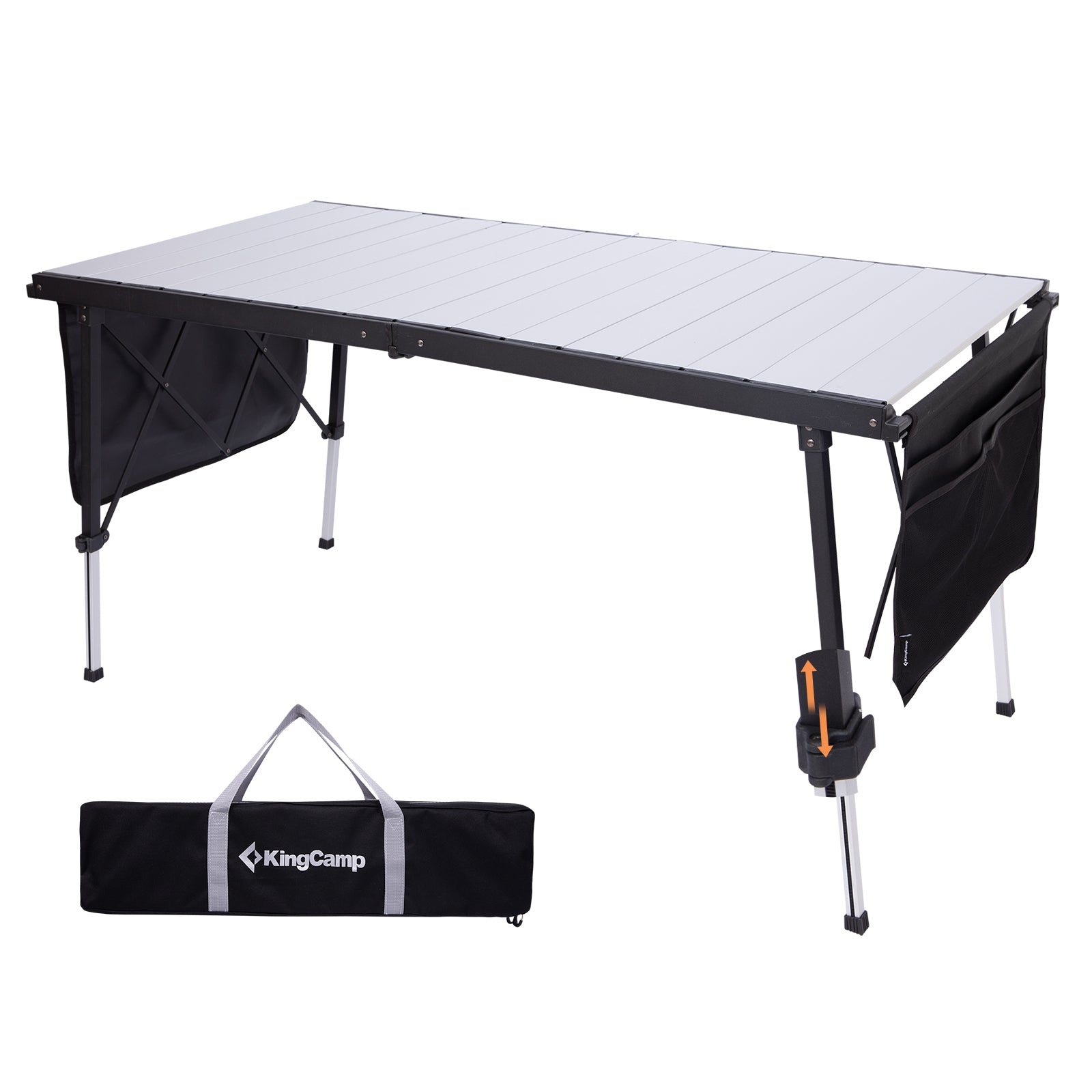 KingCamp GRANITE Adjustable Aluminum Table with Carrying Bag