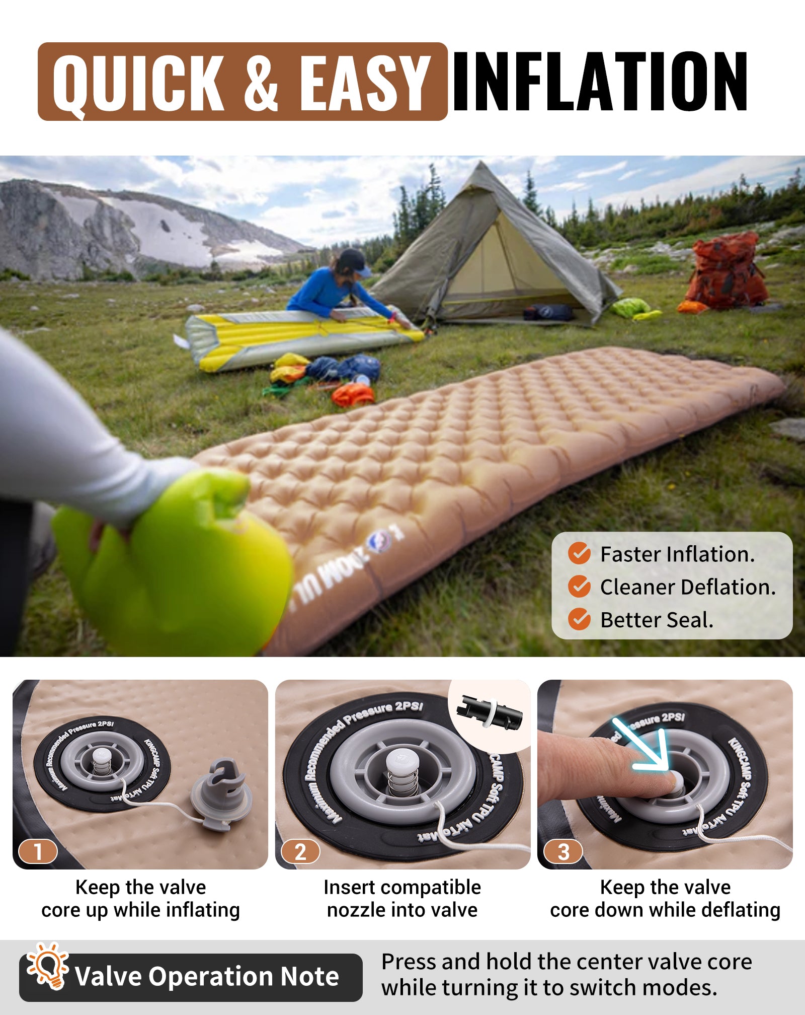 KingCamp Flexi Rest 8.0 DUO TPU Air Sleeping Pad