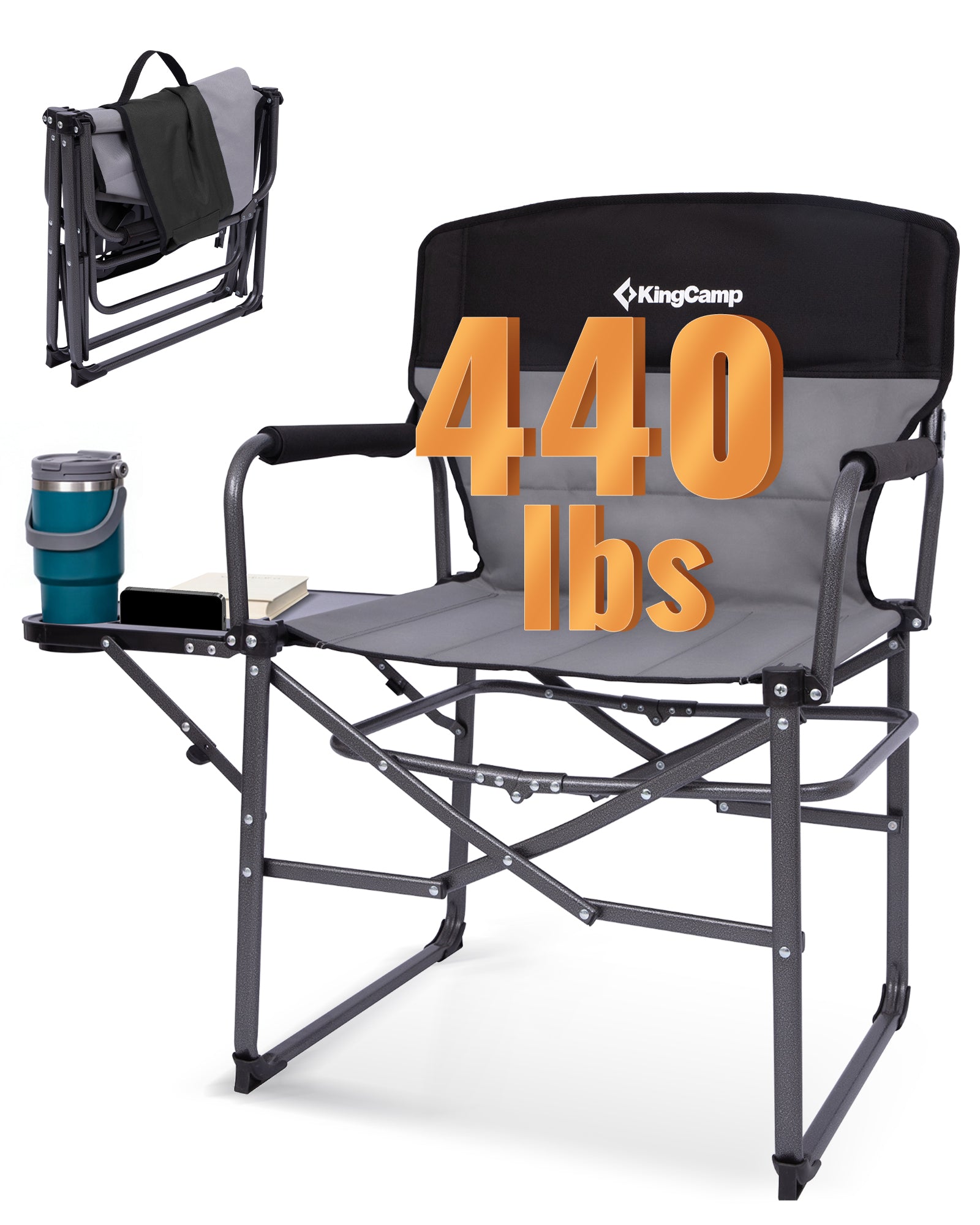 KingCamp Oversized Director Chair With Side Table