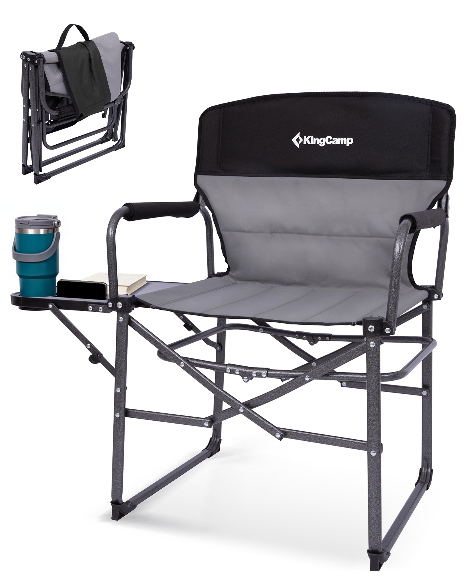 KingCamp Oversized Director Chair With Side Table