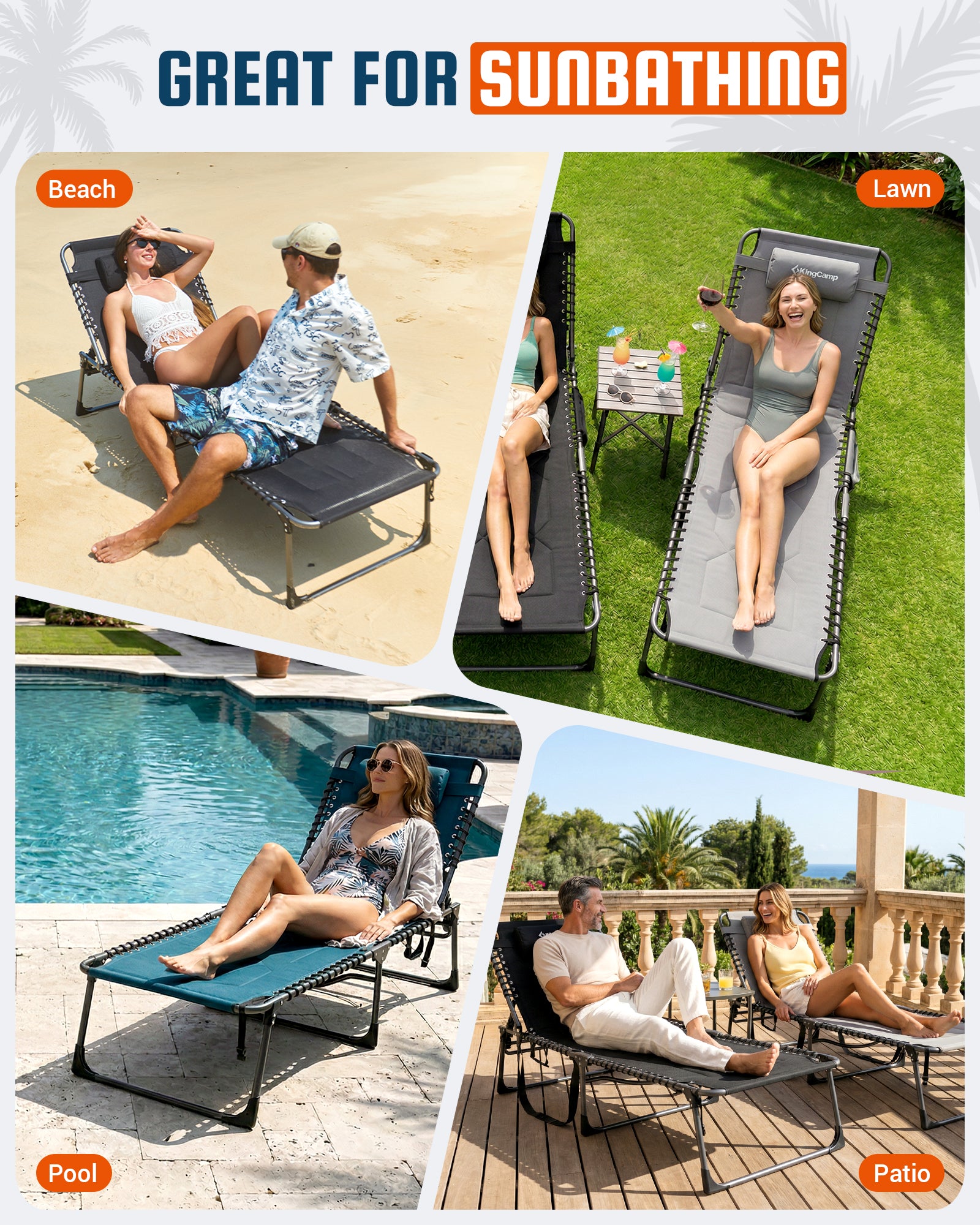 KingCamp Magnolia B40 Oversized Padded Lounge Chair