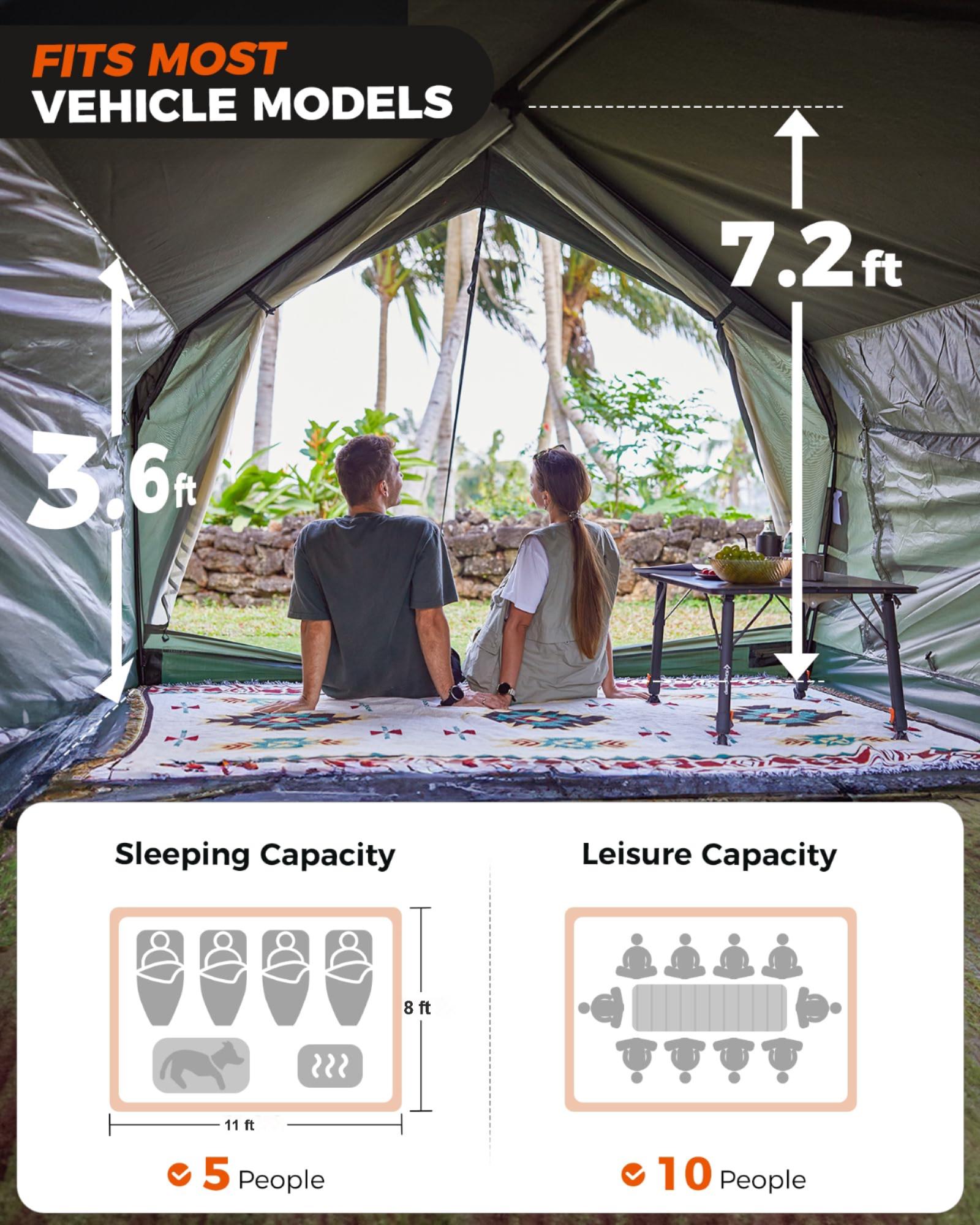 KingCamp MOUNTAIN IN C2 Cabin Tent with Stove Jack