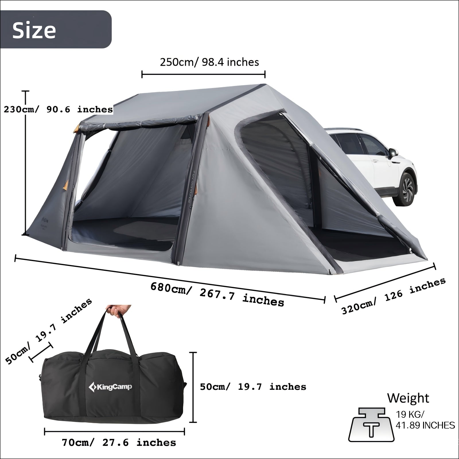 KingCamp BOUNDLESS AIR2 Inflatable SUV Tent