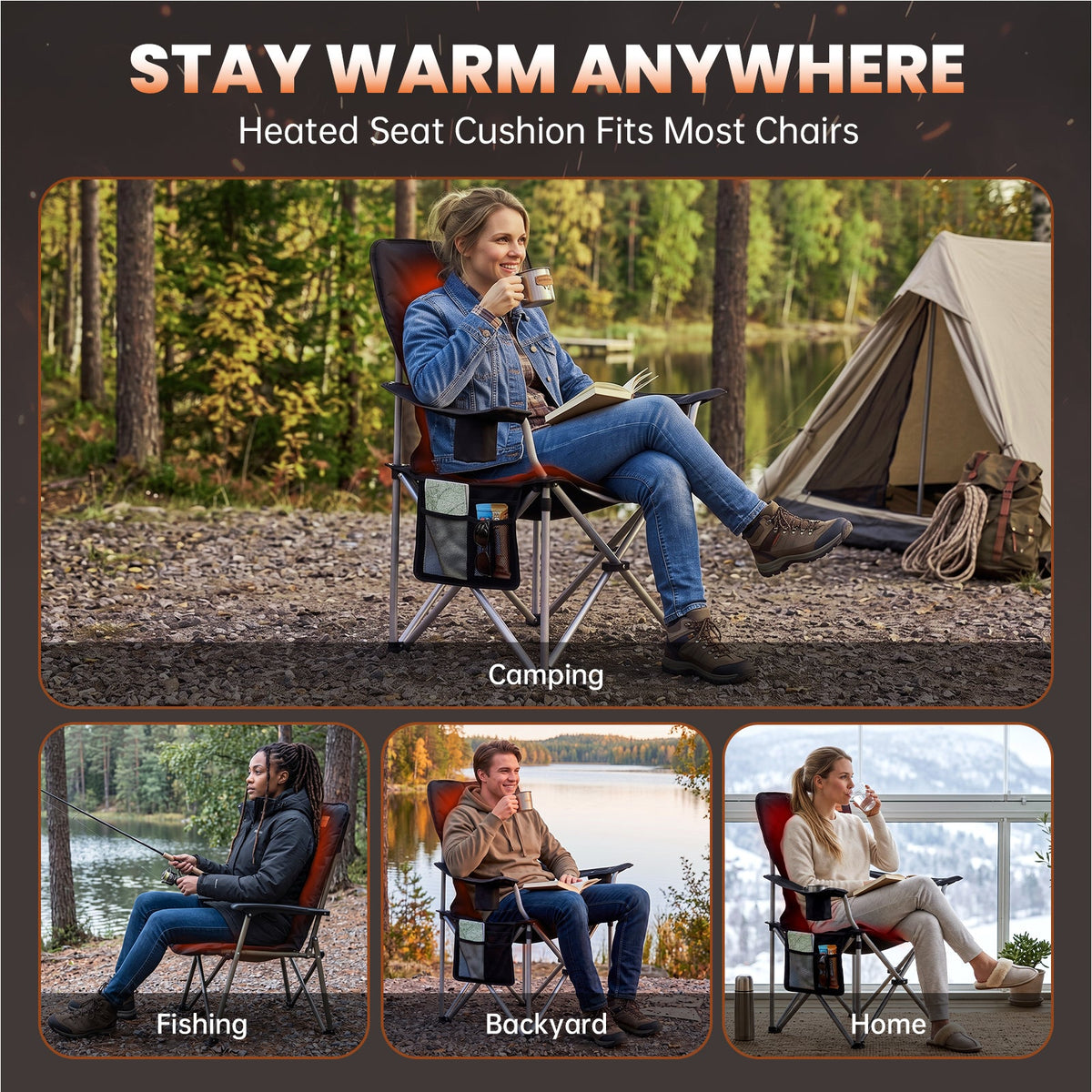 KingCamp Heated Seat Cushion For Outdoors