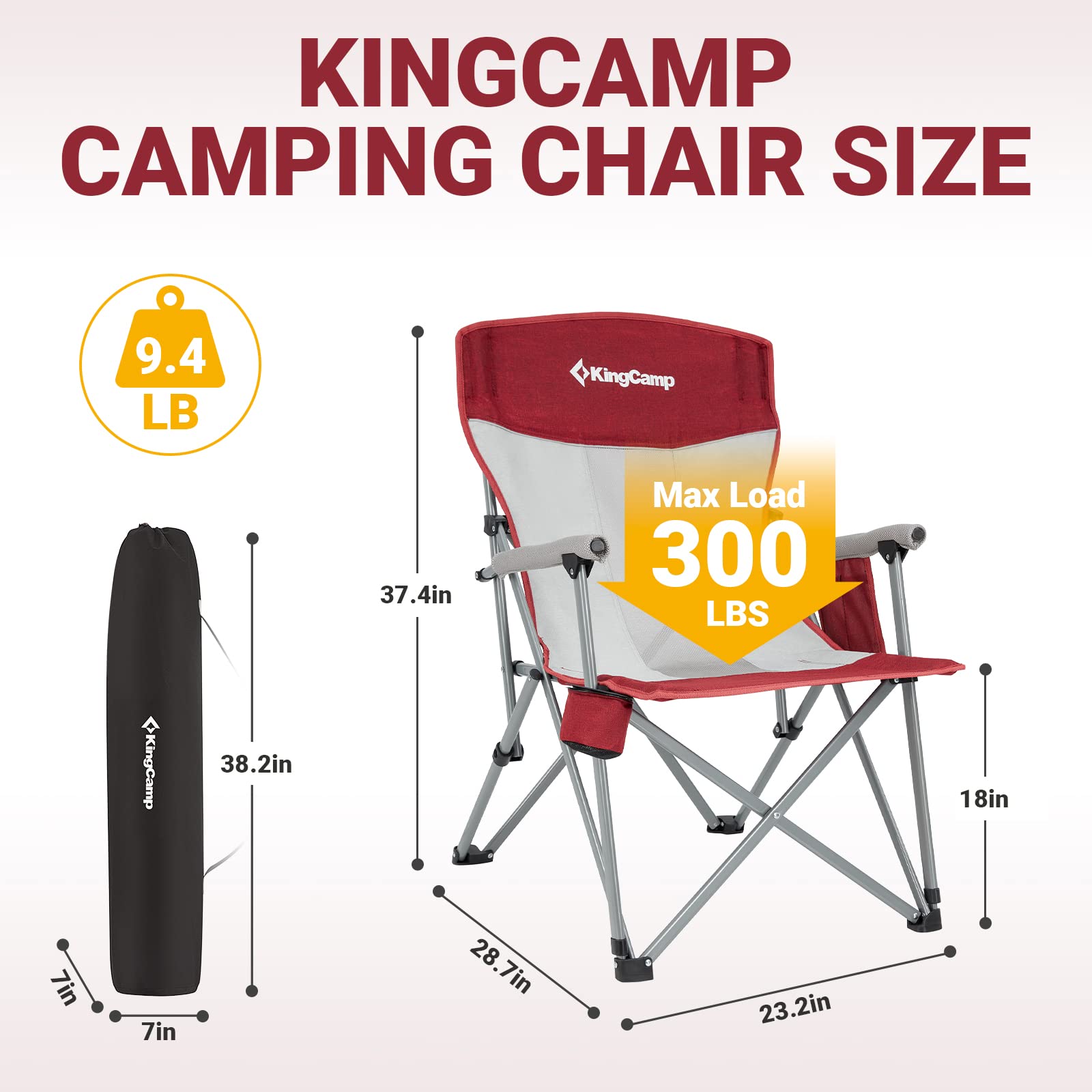 KingCamp Camping Hard Armchair Set of 2