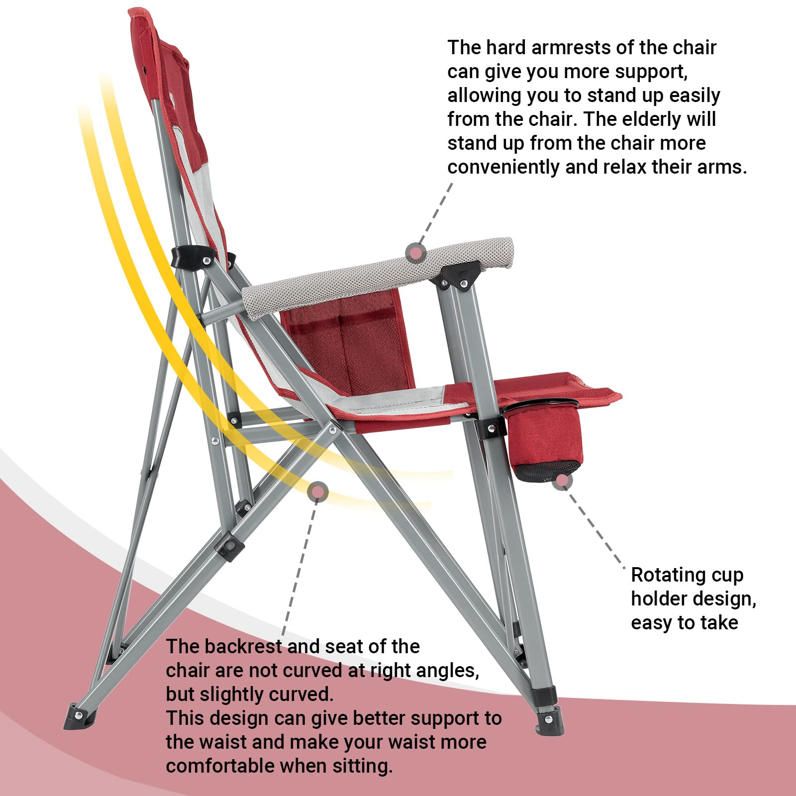 KingCamp Camping Hard Armchair Set of 2