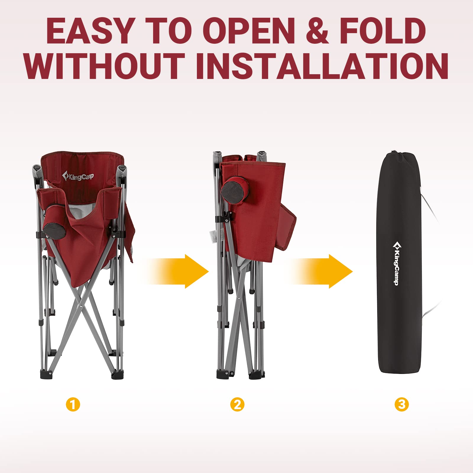 KingCamp Camping Hard Armchair Set of 2