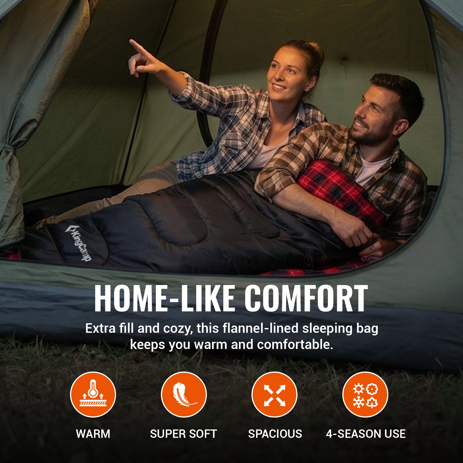 KingCamp Oasis C 450 Flannel Sleeping Bag