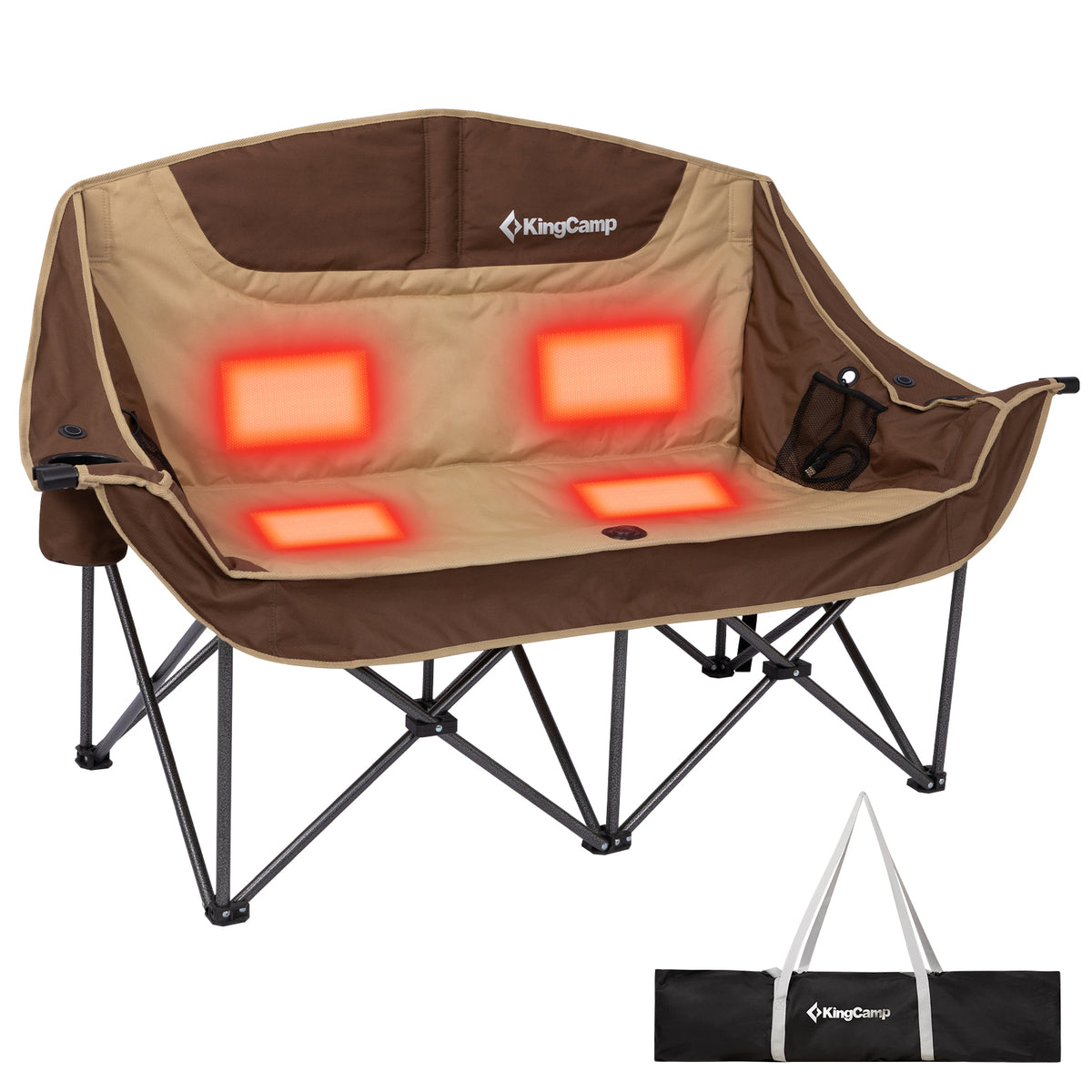 KingCamp CANNA C20 Heated Loveseat Double Seat Chair