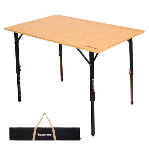 KingCamp BamAura 10065 Bamboo Folding Table 40x26 | Eco-Friendly