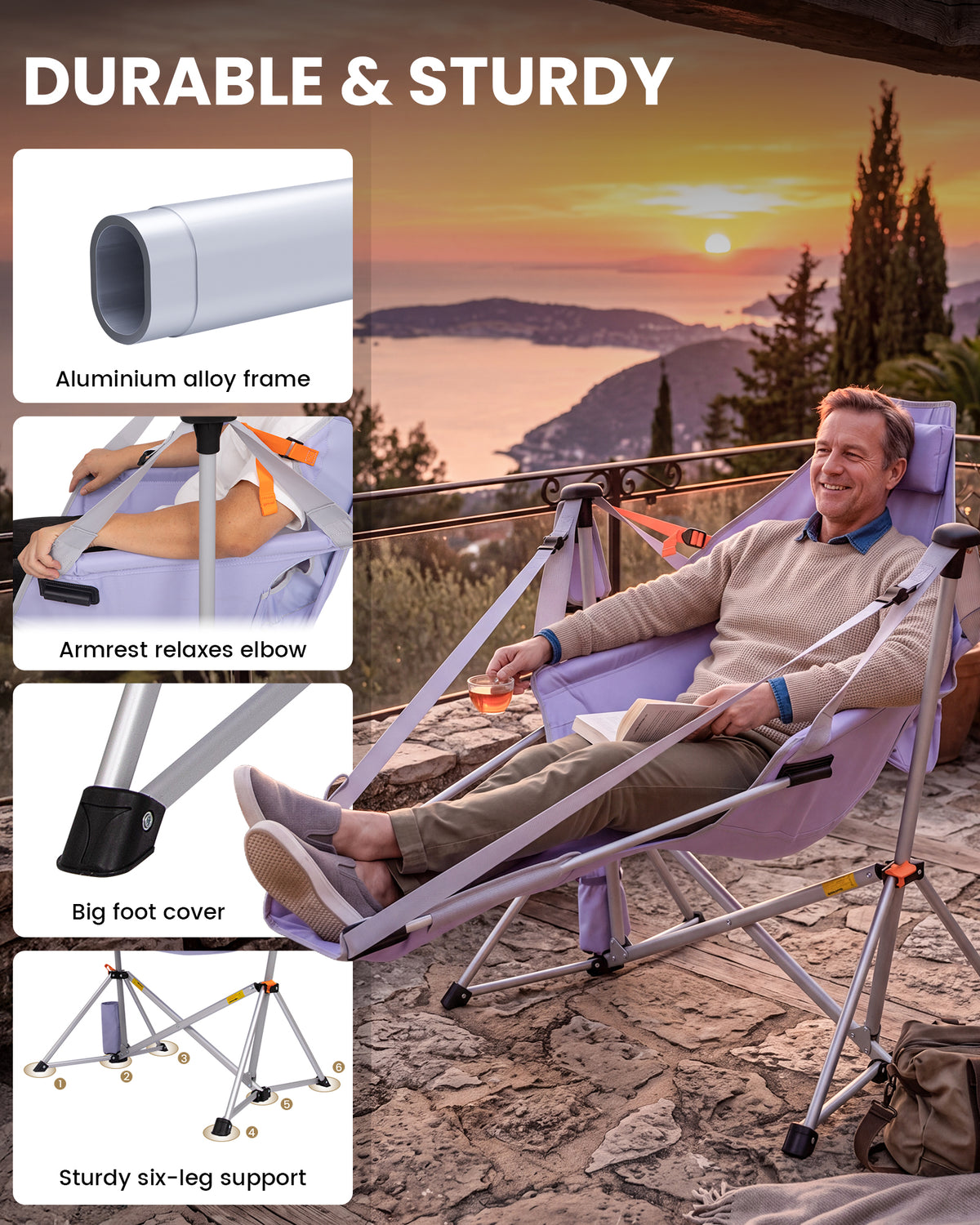 KingCamp Orchid C20 Hammock Chair with Footrest