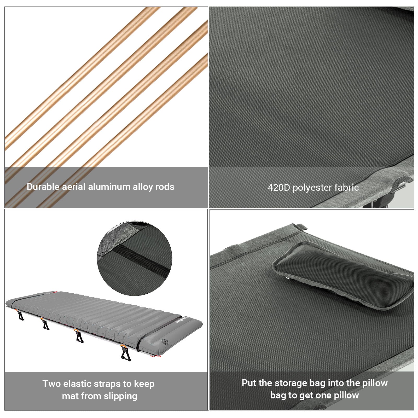 Kingcamp Ultralight Folding Camping Cot | ADI Compasso d'Oro Award 2017