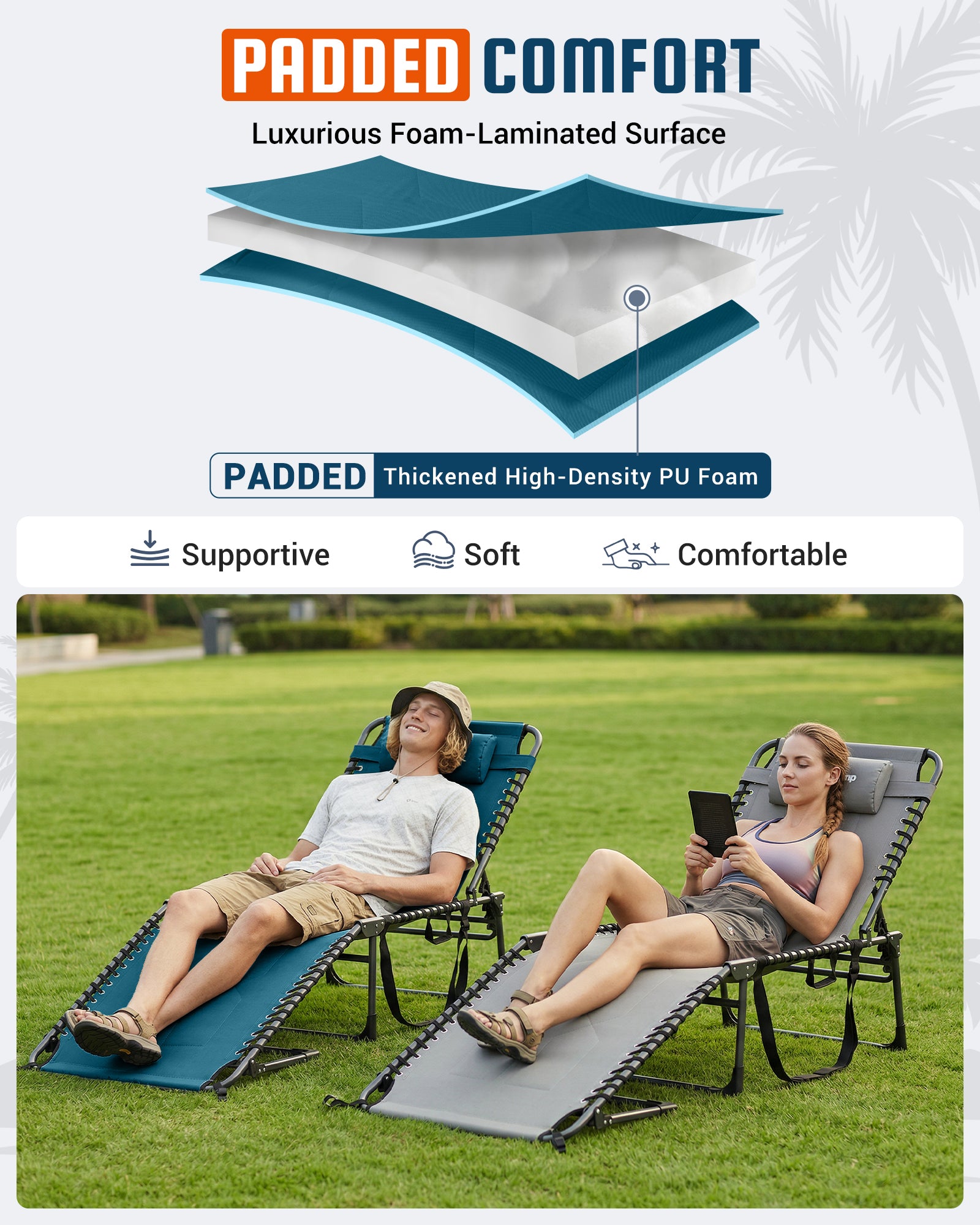 KingCamp Magnolia B40 Oversized Padded Lounge Chair