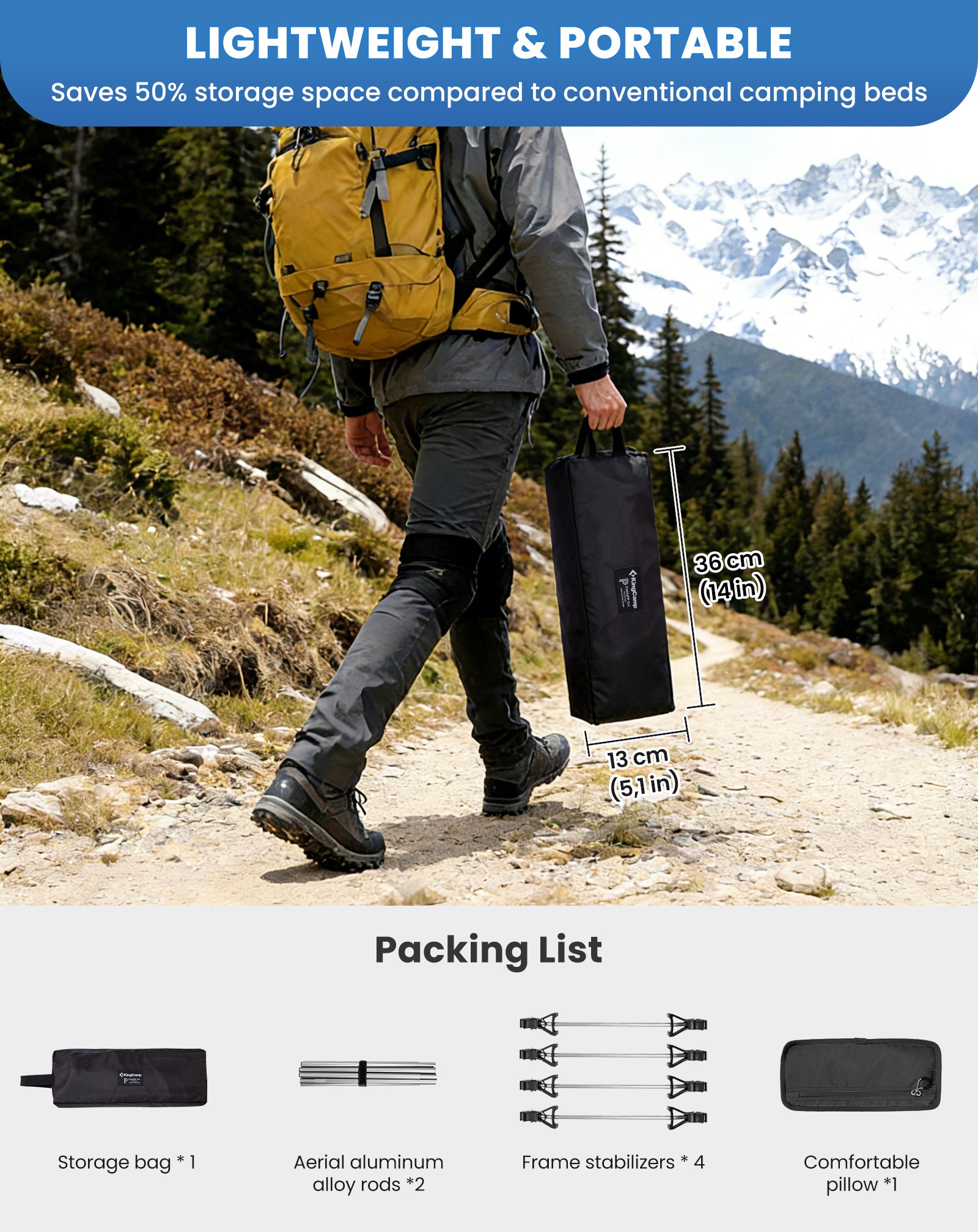 KingCamp Aerlite P20 Ultraligh Camping Cot