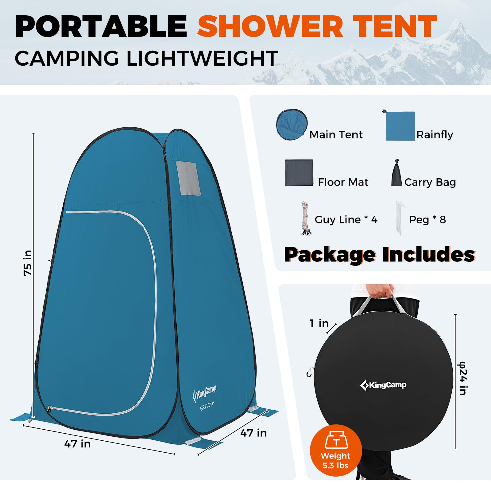 KingCamp Outdoor Portable Pop up Tent