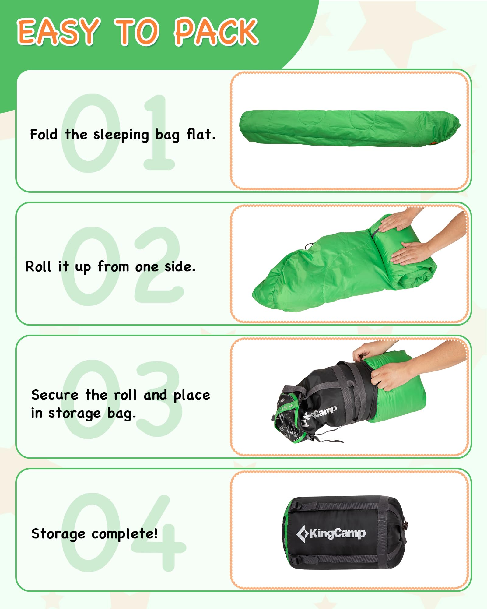 KingCamp Treck 300S+ Kid’s Mummy Sleeping Bag