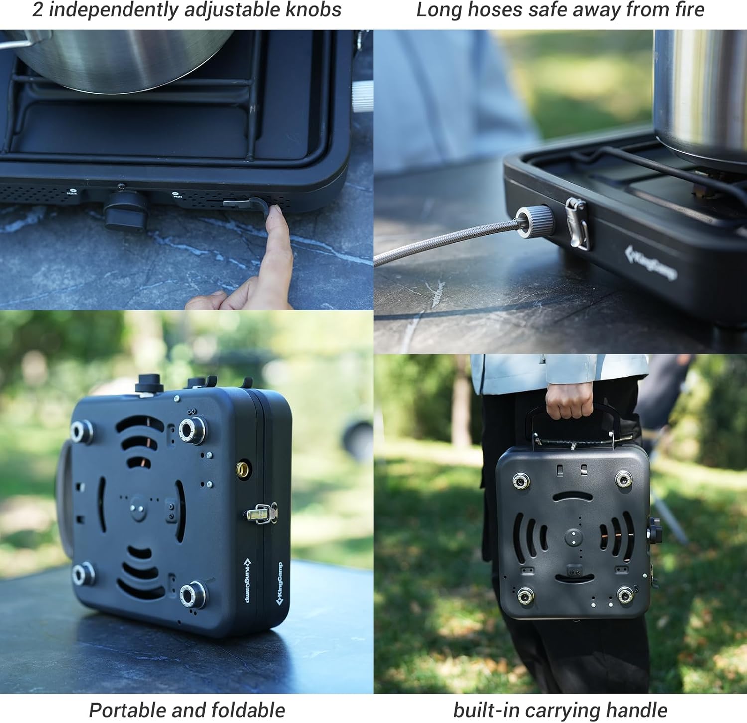 KingCamp 2 Burner Propylene Butane Camping Stove