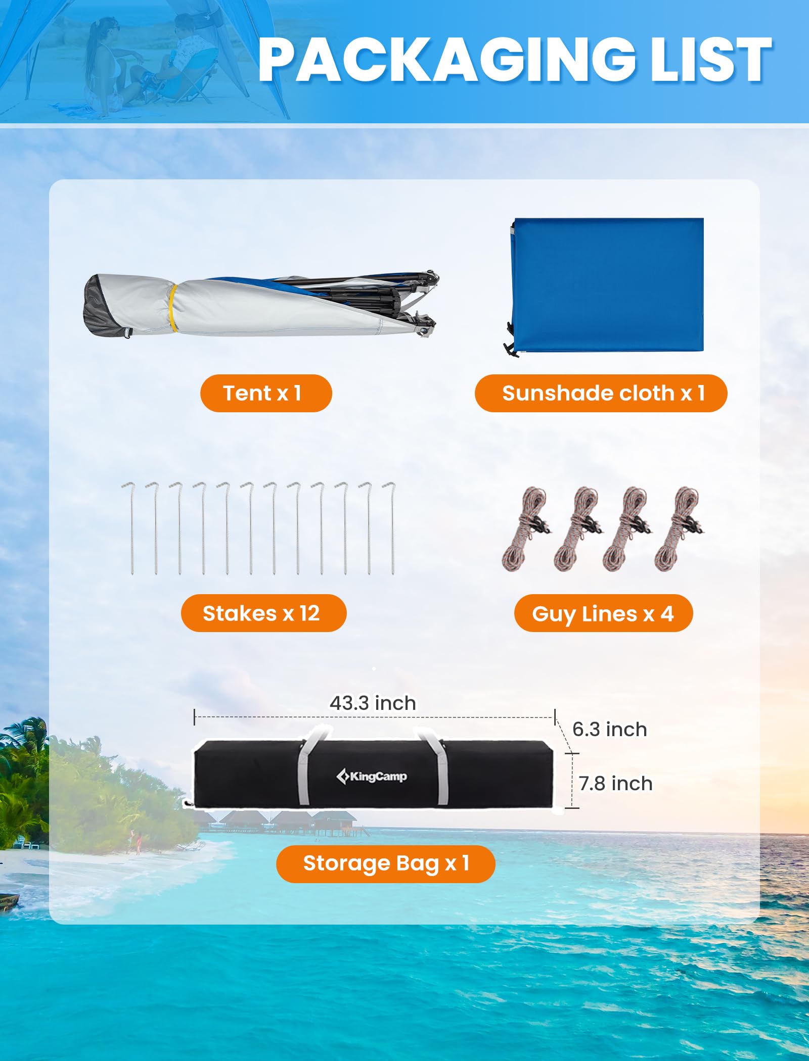 KingCamp Quick-up Sun Shelter Canopy