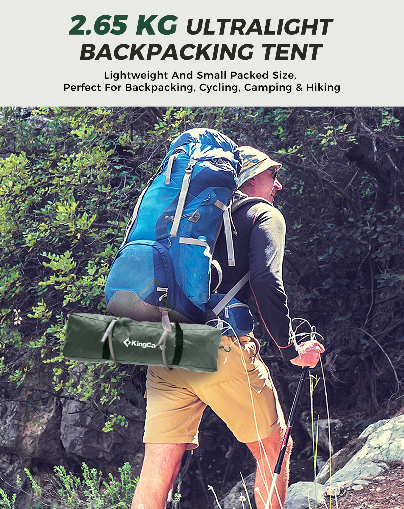 KingCamp Lightweight 2-Person Backpacking Tent