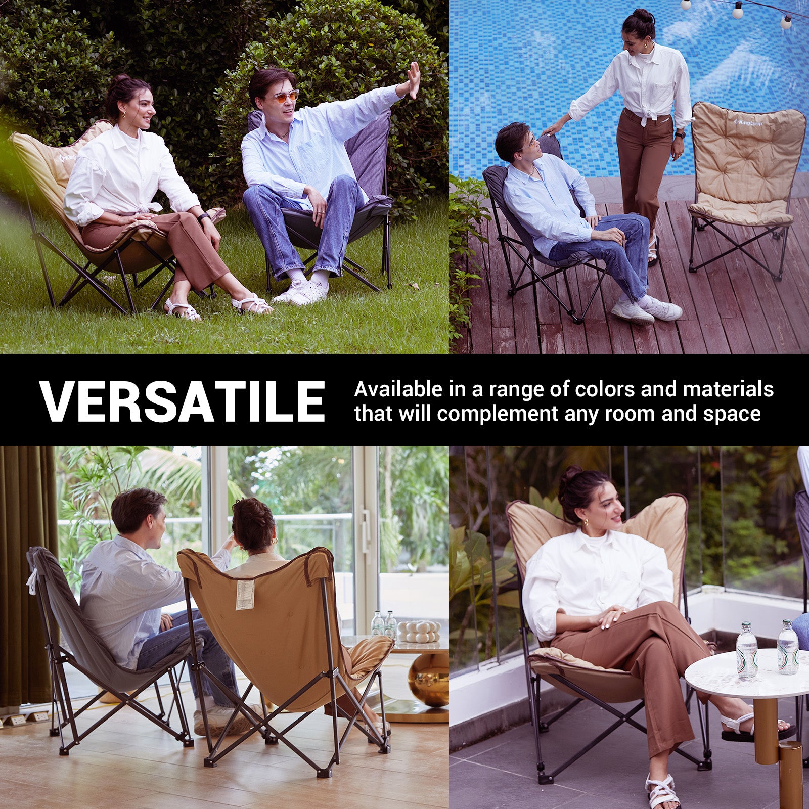 KingCamp LEMON C10 Oversized Padded Butterfly Chair