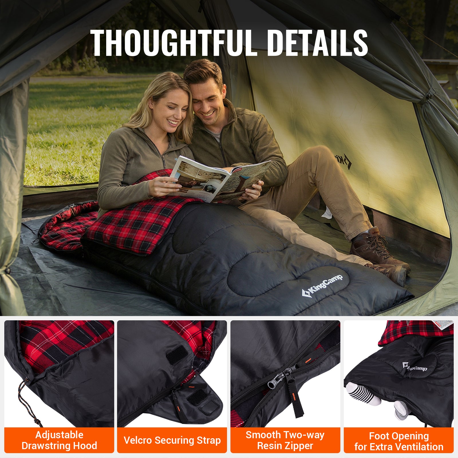 KingCamp Oasis C 450 Flannel Sleeping Bag