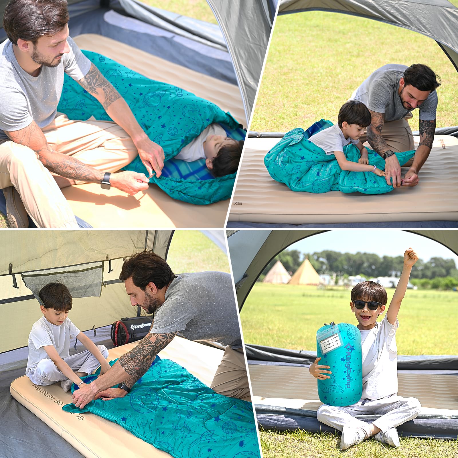 KingCamp Galaxy Zoo C 300 Flannel Kids' Sleeping Bag