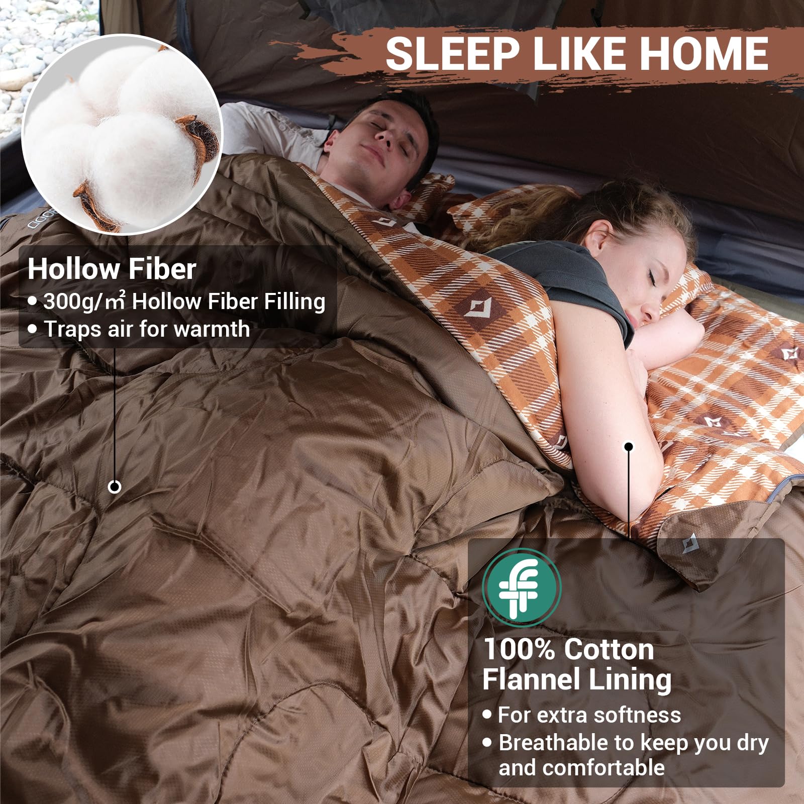 KingCamp 3 Season Double Sleeping Bag