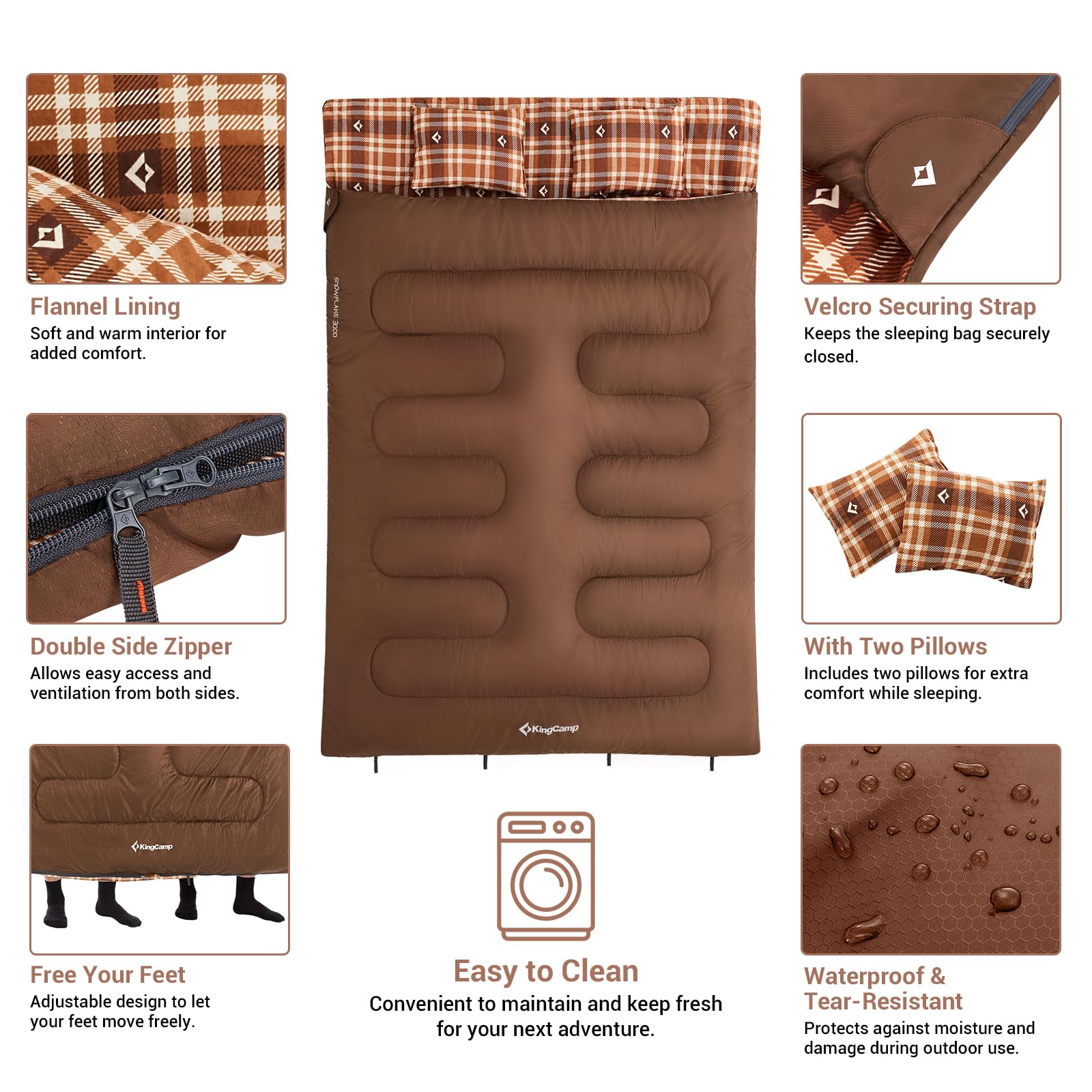 KingCamp 3 Season Double Sleeping Bag
