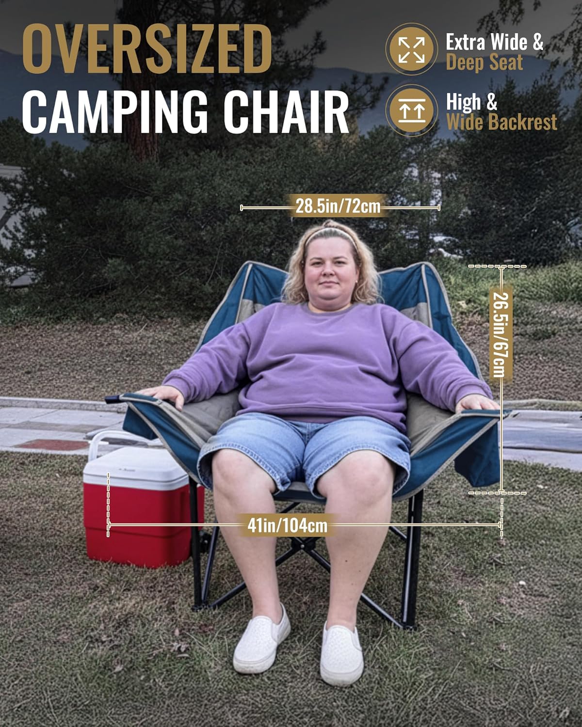 KingCamp CANNA C10 PLUS Oversized Padded Camping Chair