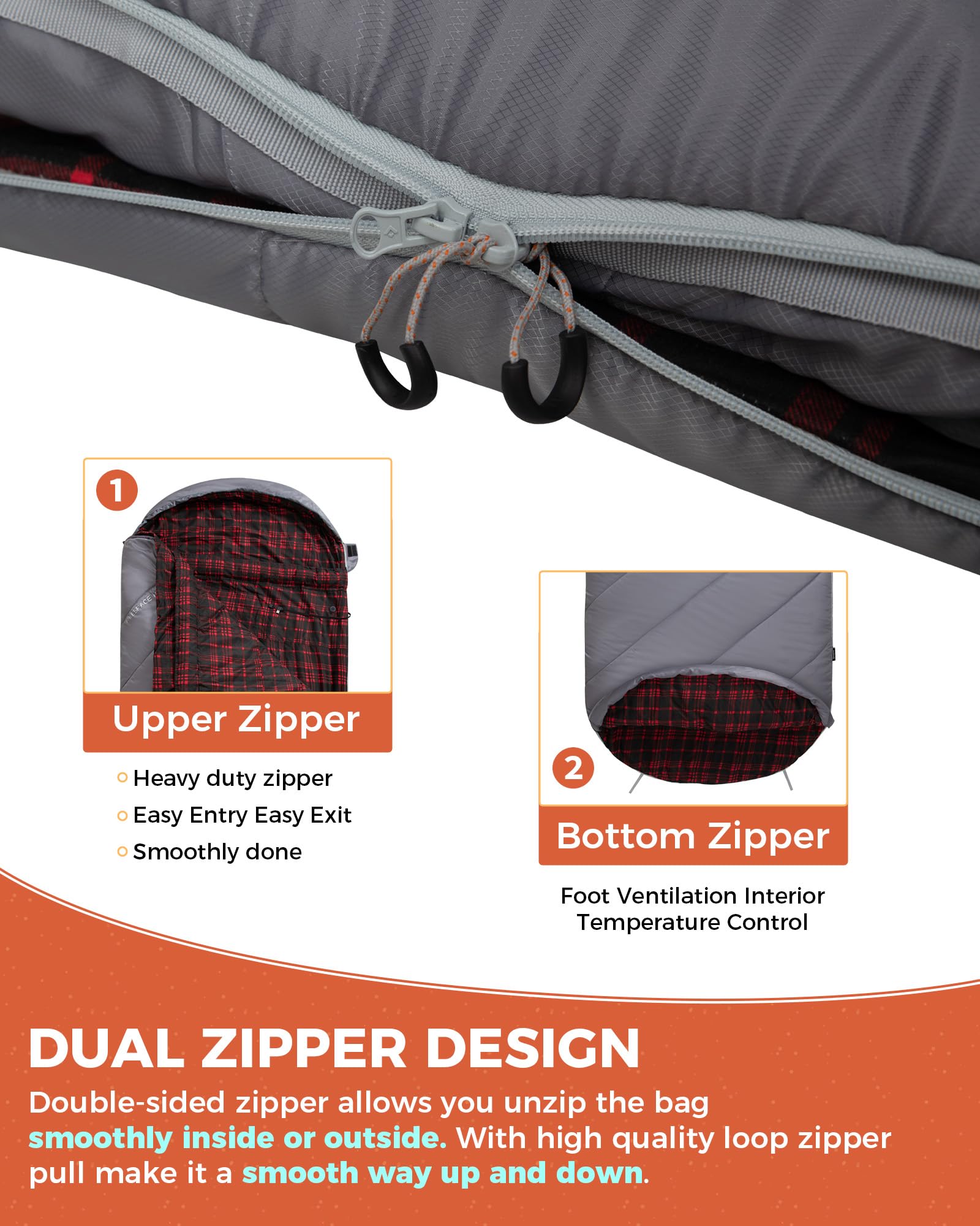 KingCamp FREESPACE 250 Extra Wide Heated Sleeping Bag