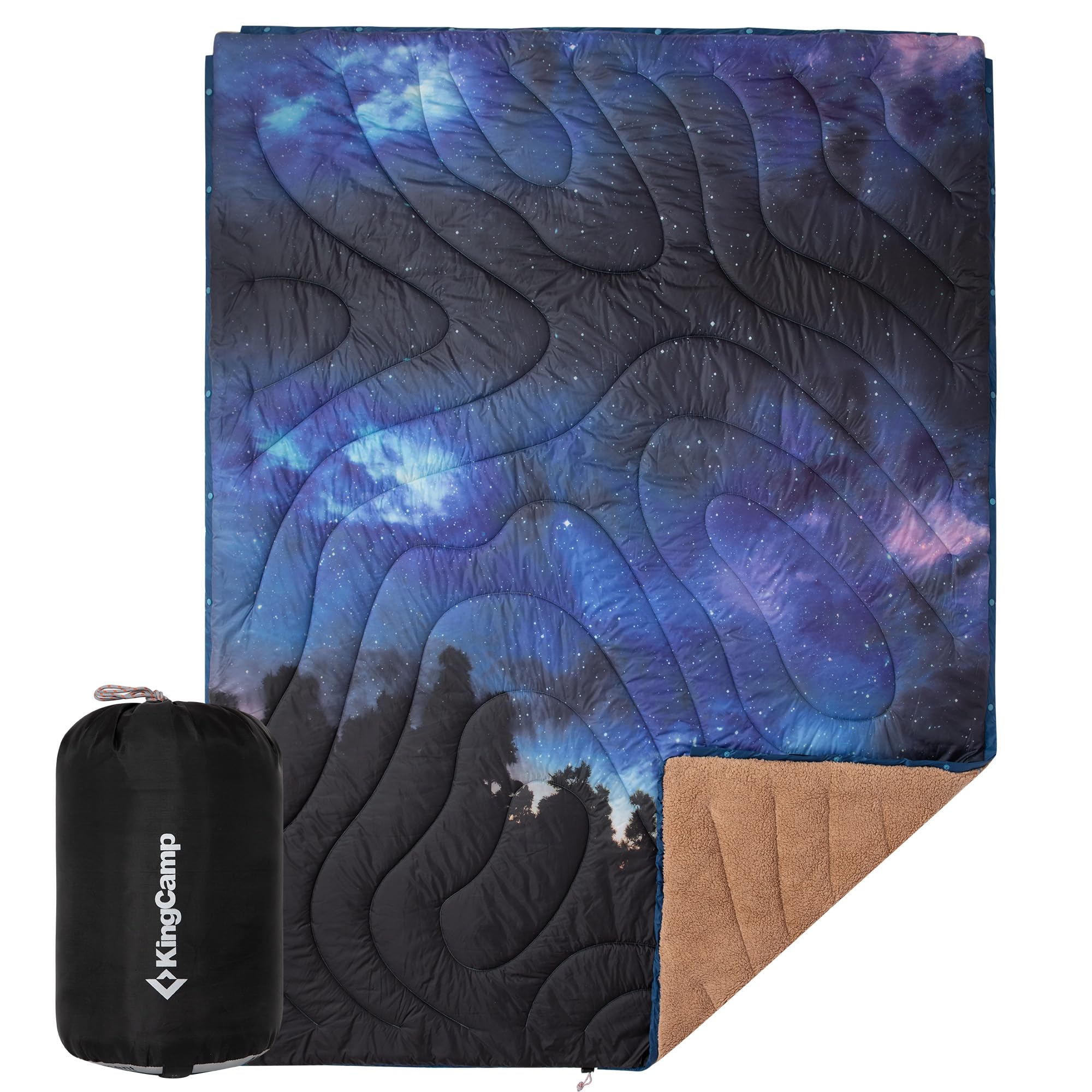 KingCamp Printed Sherpa Fleece Camping Blanket