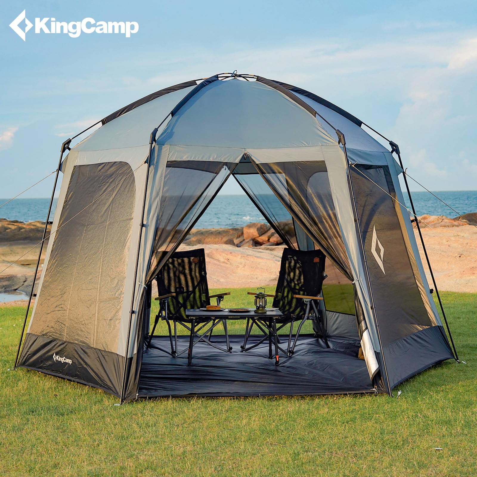 mosquito net tent for camping KingCamp CAIRO 12 x 12 Instant Screen Mosquito Canopy Tent