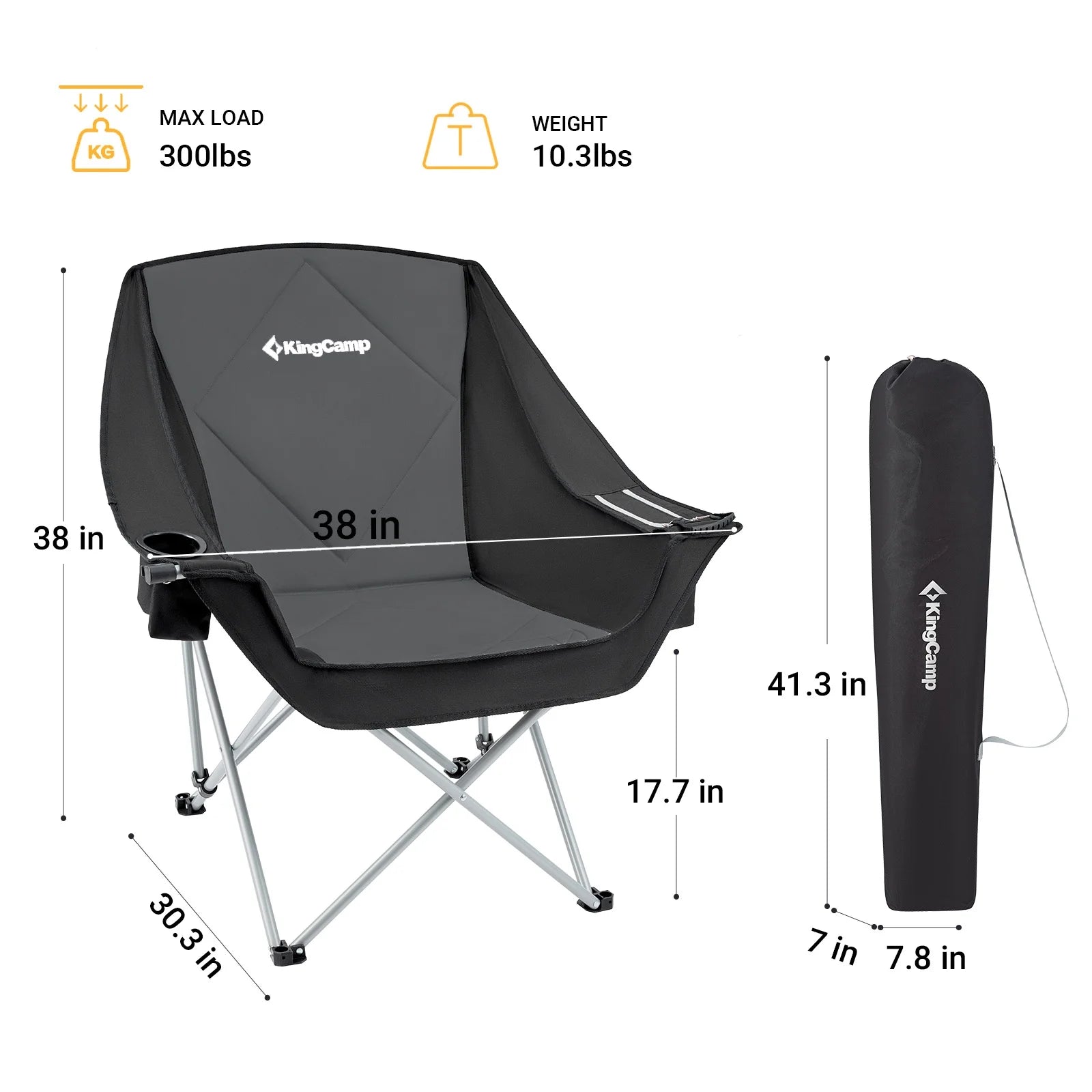 KingCamp CANNA C10 Oversized Padded Sofa Moon Chair