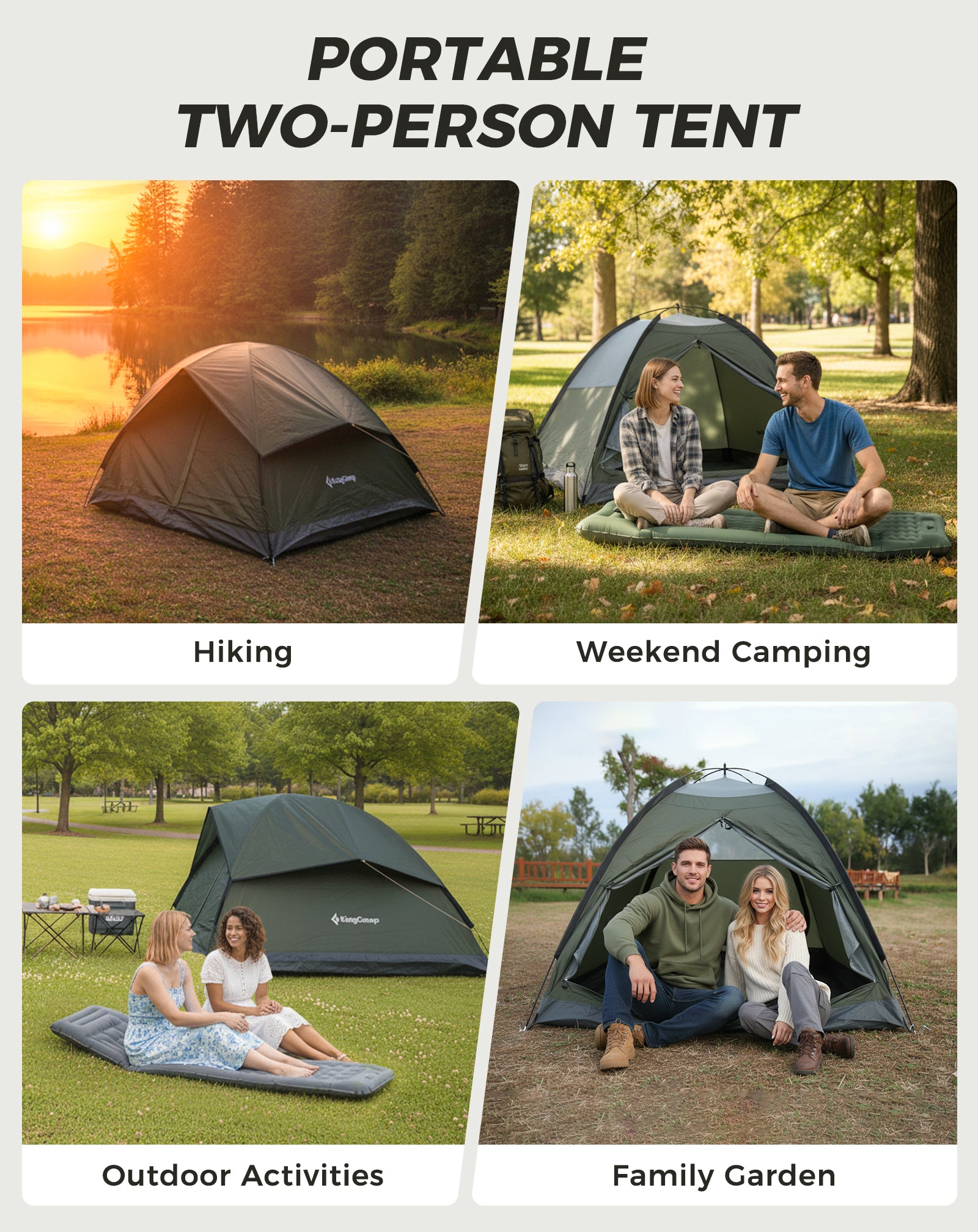 KingCamp Lightweight 2-Person Backpacking Tent