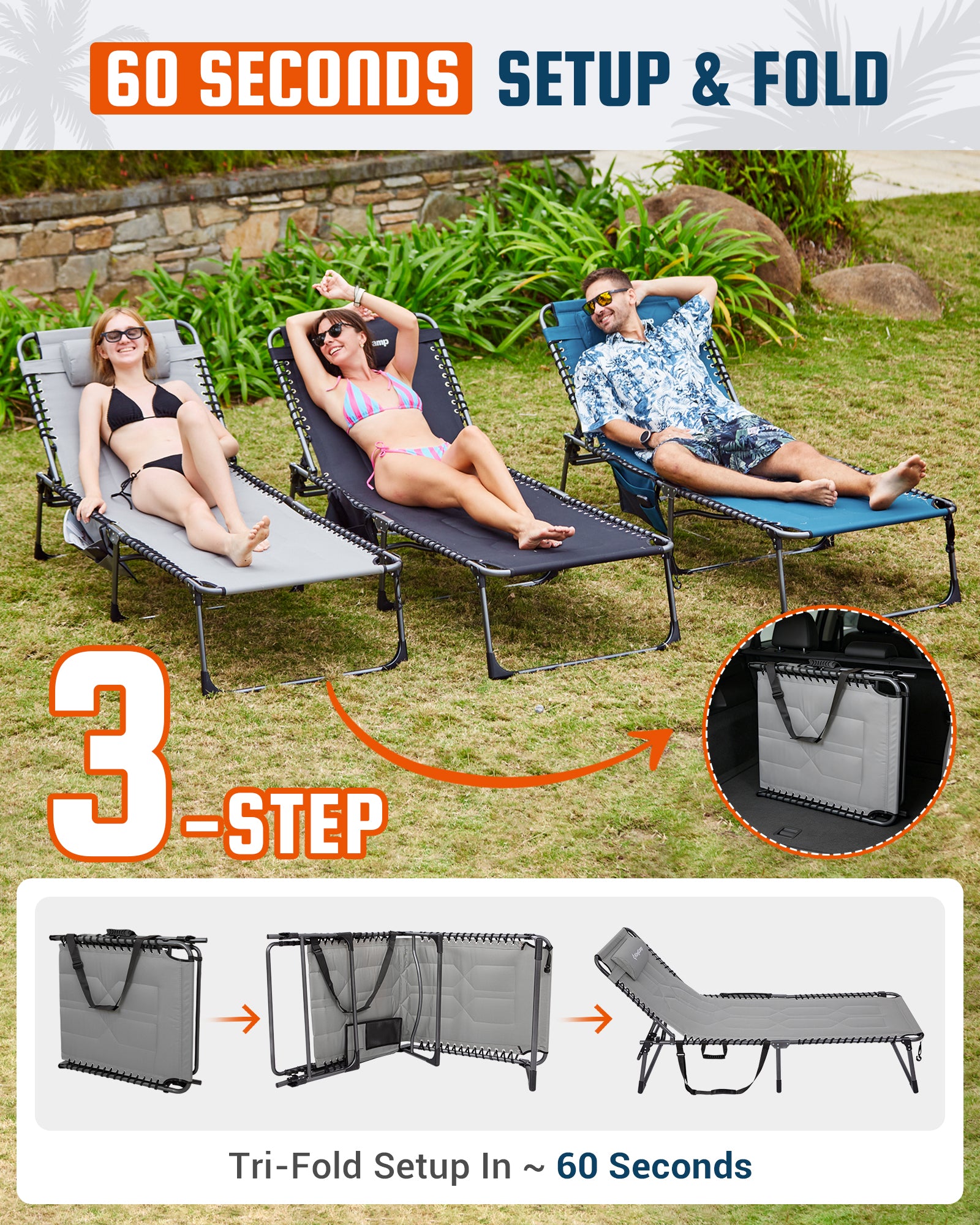 KingCamp Magnolia B40 Oversized Padded Lounge Chair