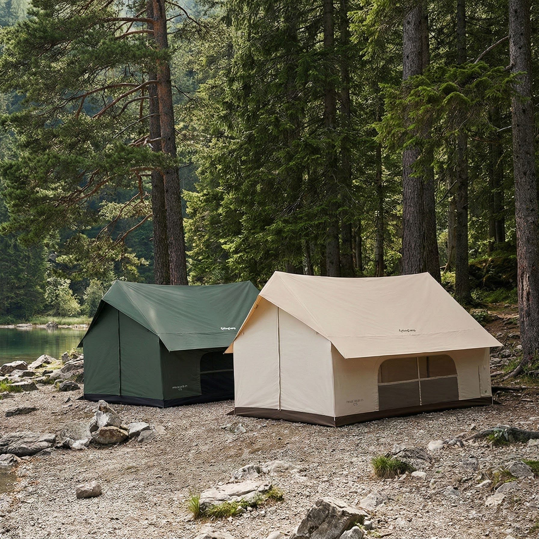 KingCamp MOUNTAIN IN C5 5-Person Cabin Tent with Stove Jack