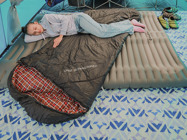 Extra Wide Flannel Sleeping Bag KingCamp family camping gear