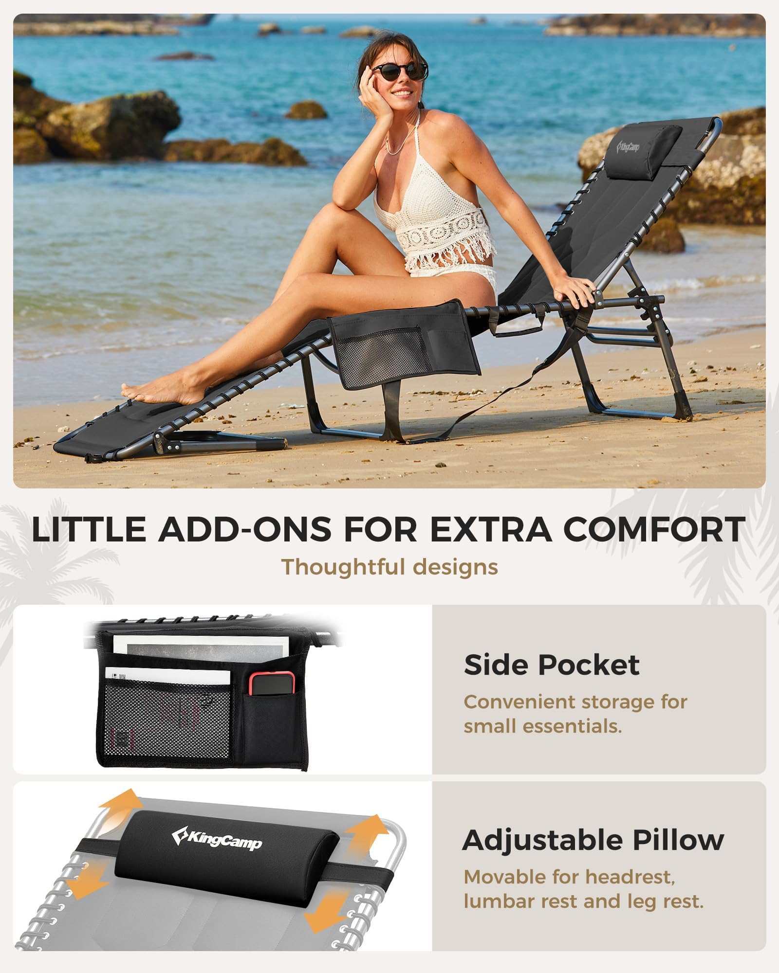 KingCamp MAGNOLIA B20 Folding Oversized Lounge Chair