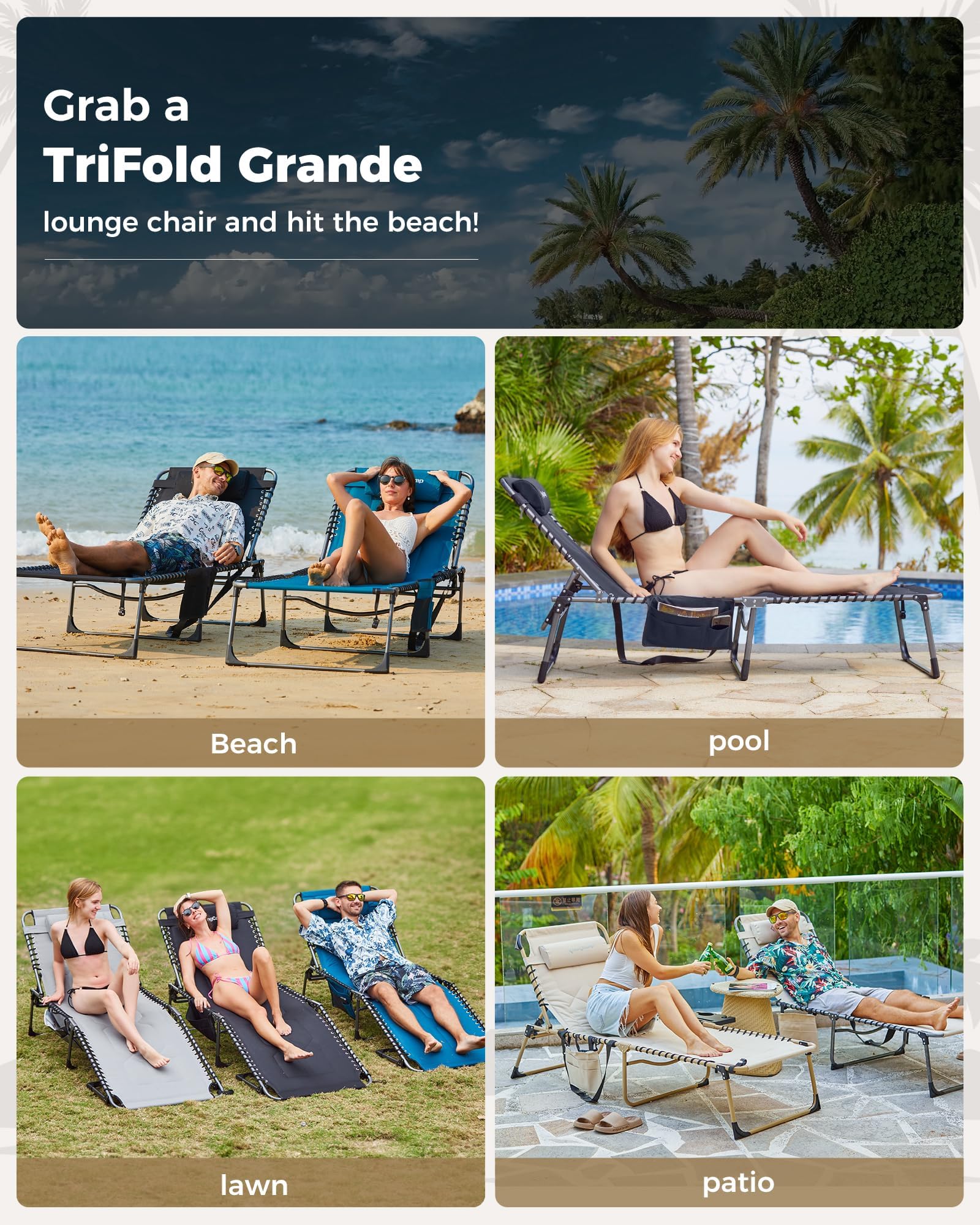 KingCamp MAGNOLIA B20 Folding Oversized Lounge Chair