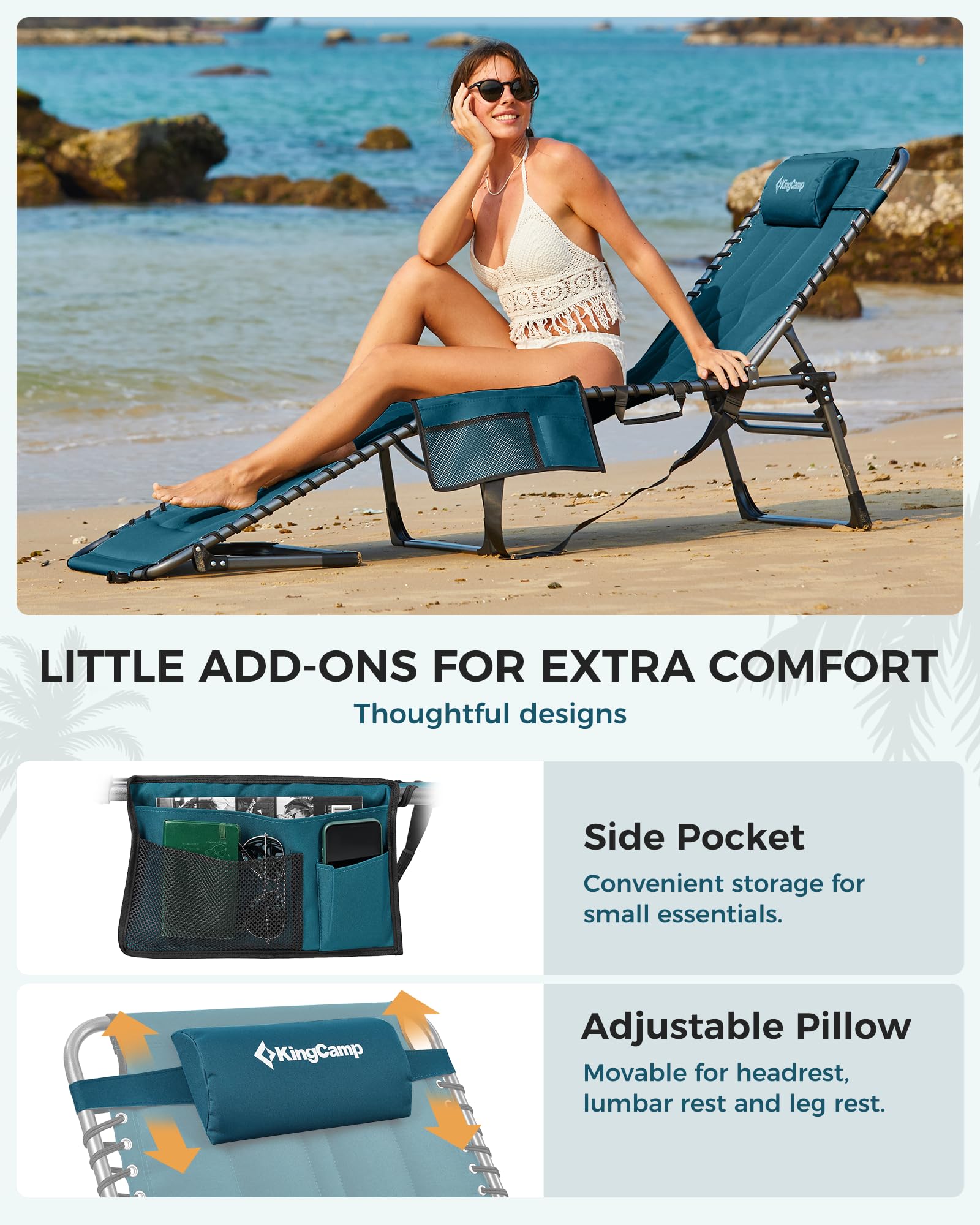 KingCamp MAGNOLIA B20 Folding Oversized Lounge Chair