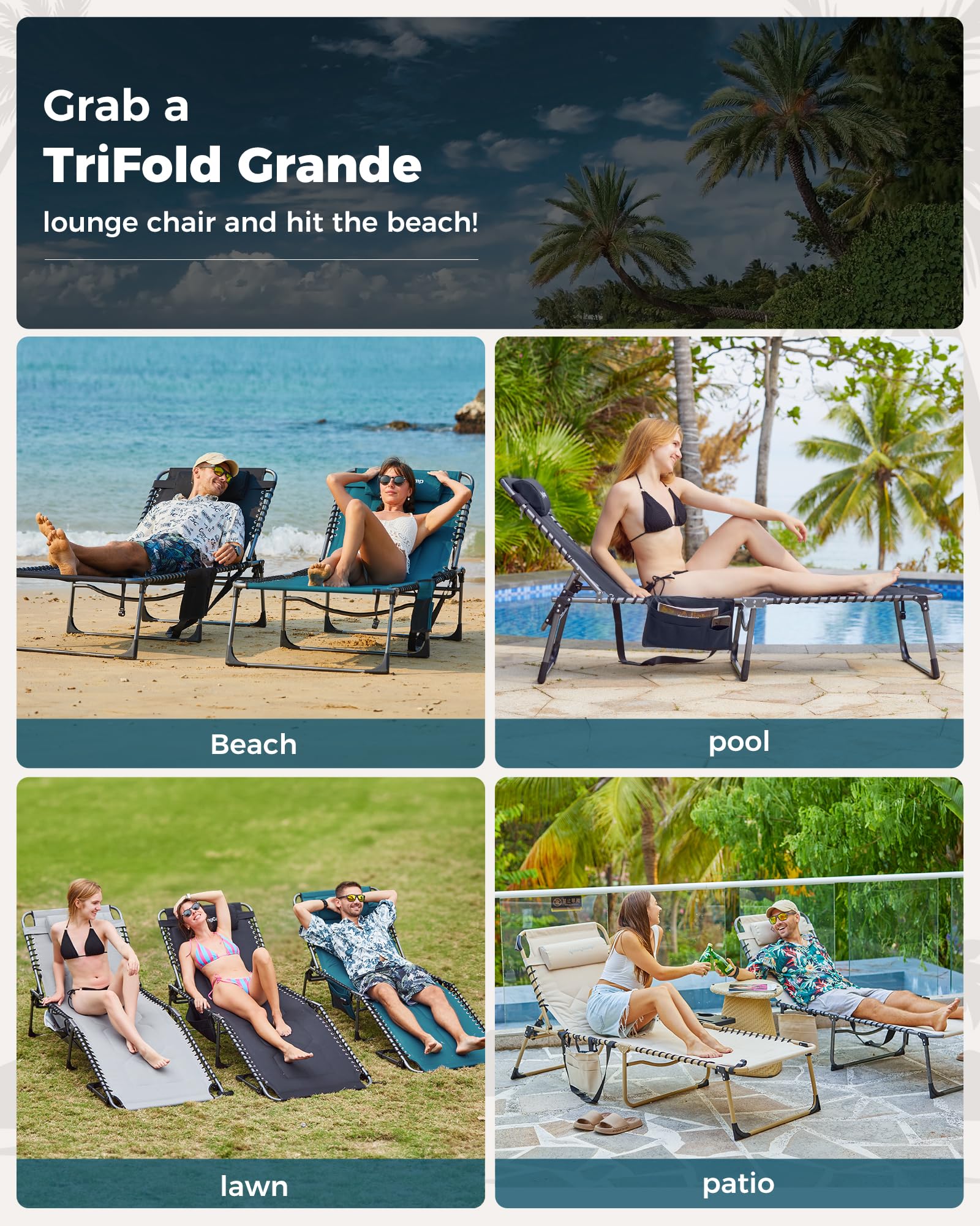 KingCamp MAGNOLIA B20 Folding Oversized Lounge Chair