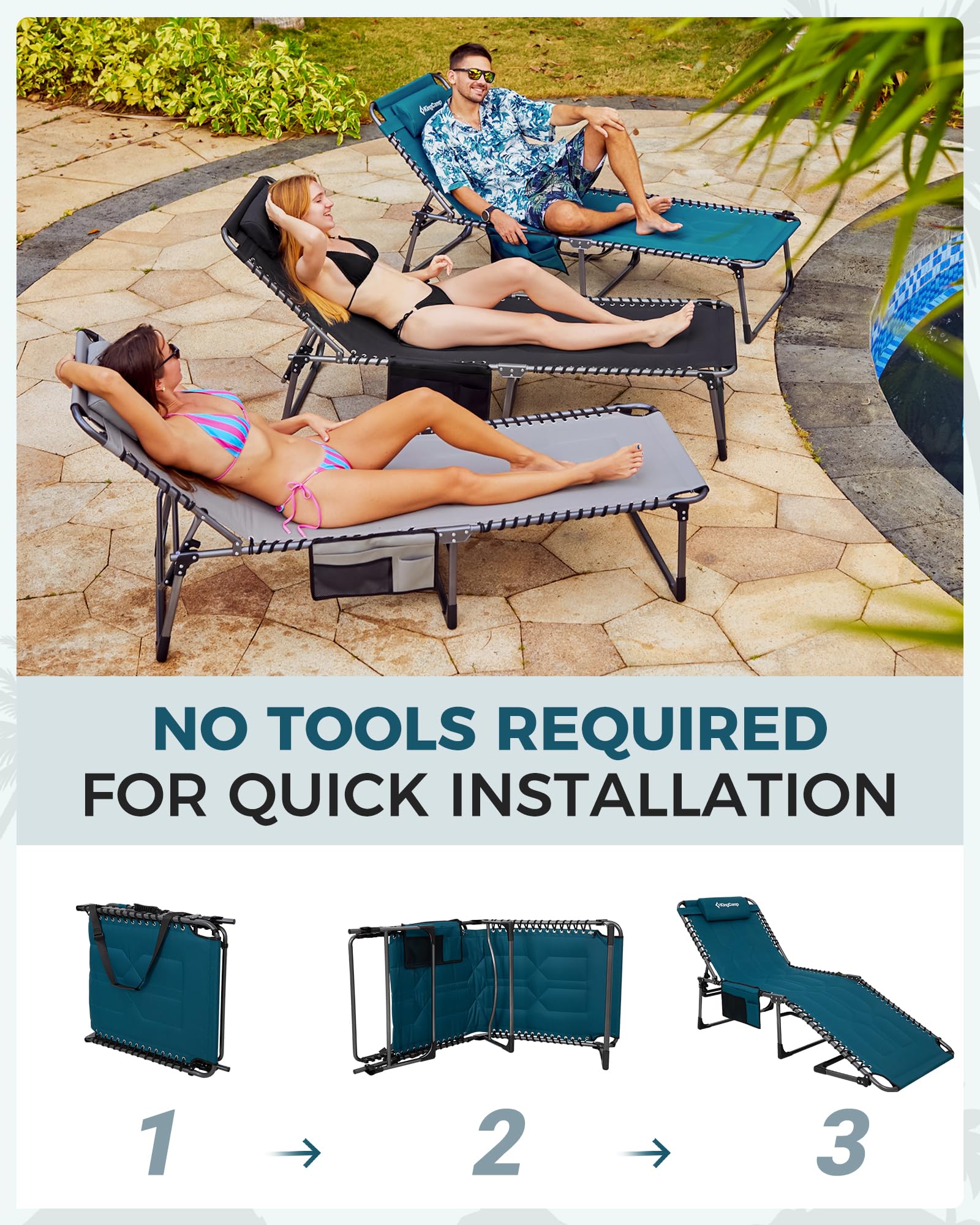 KingCamp MAGNOLIA B20 Folding Oversized Lounge Chair