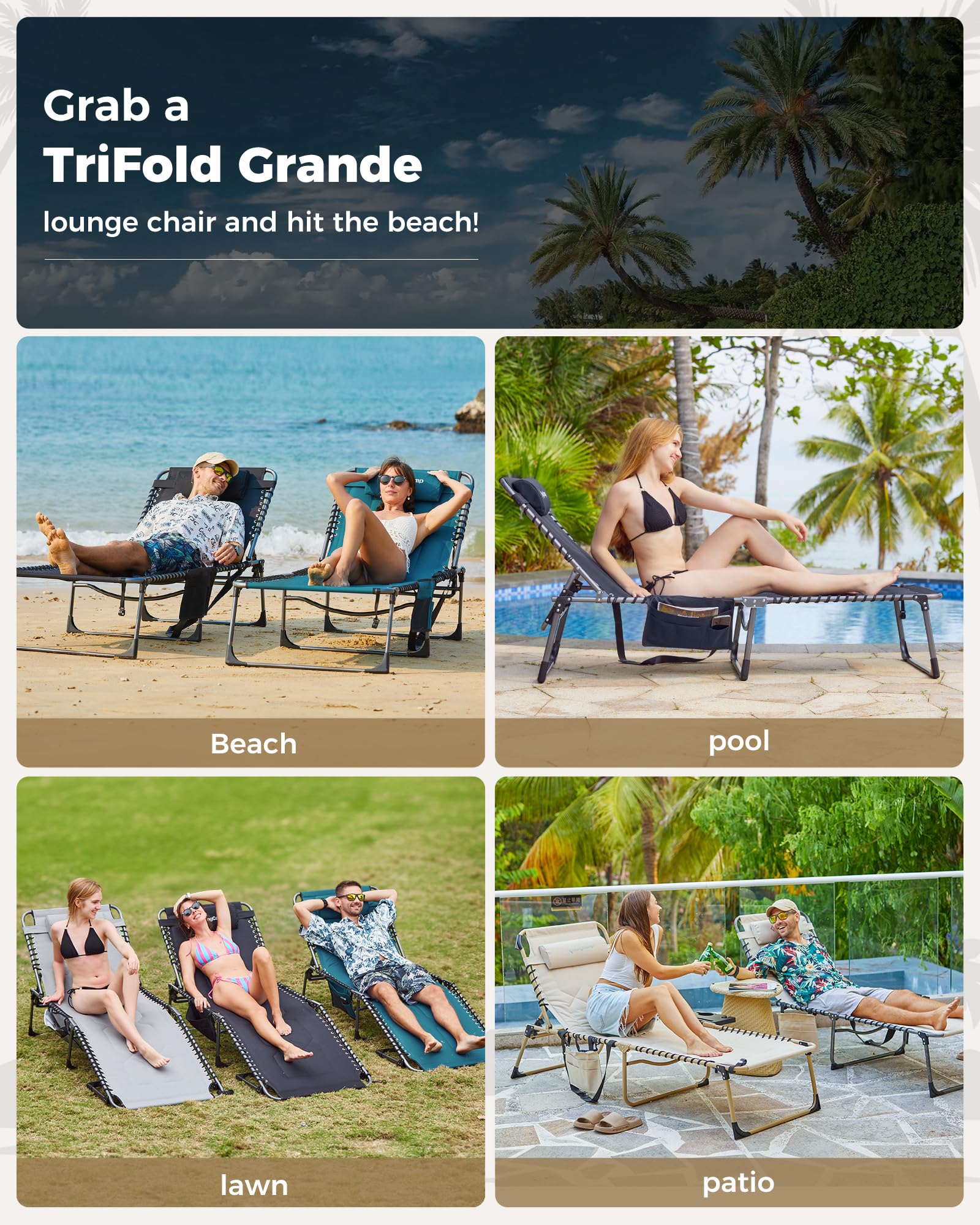 KingCamp MAGNOLIA B20 Folding Oversized Lounge Chair