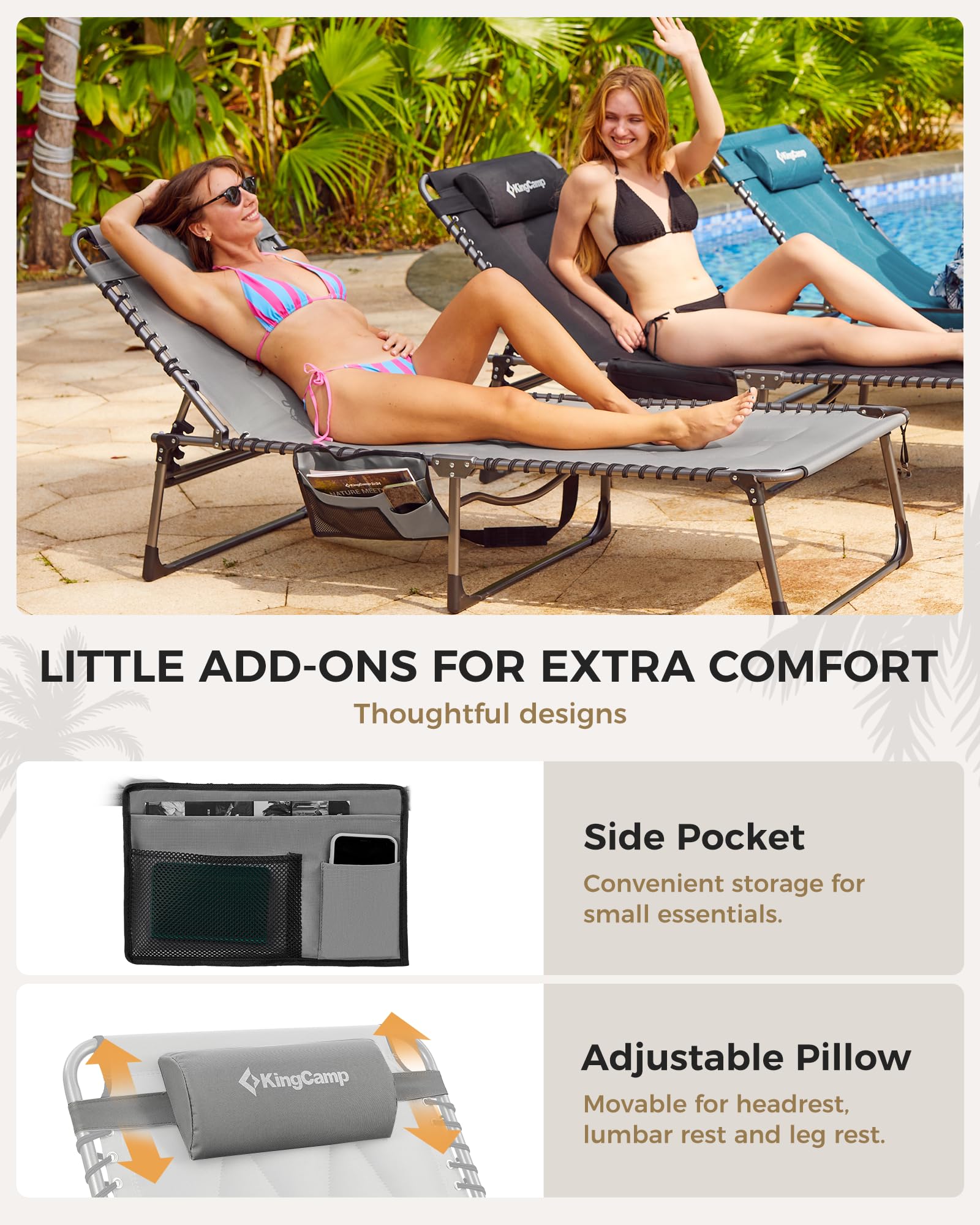 KingCamp MAGNOLIA B20 Folding Oversized Lounge Chair