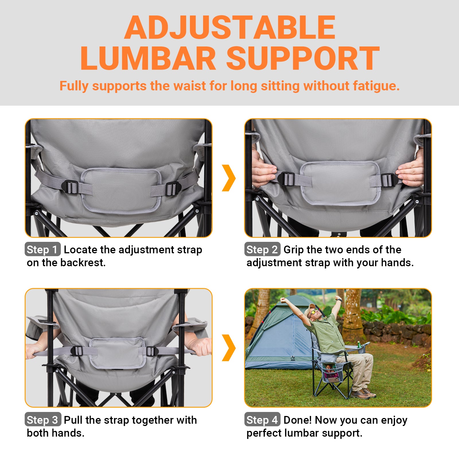 KingCamp Lumbar Support Oversized Camping Chair