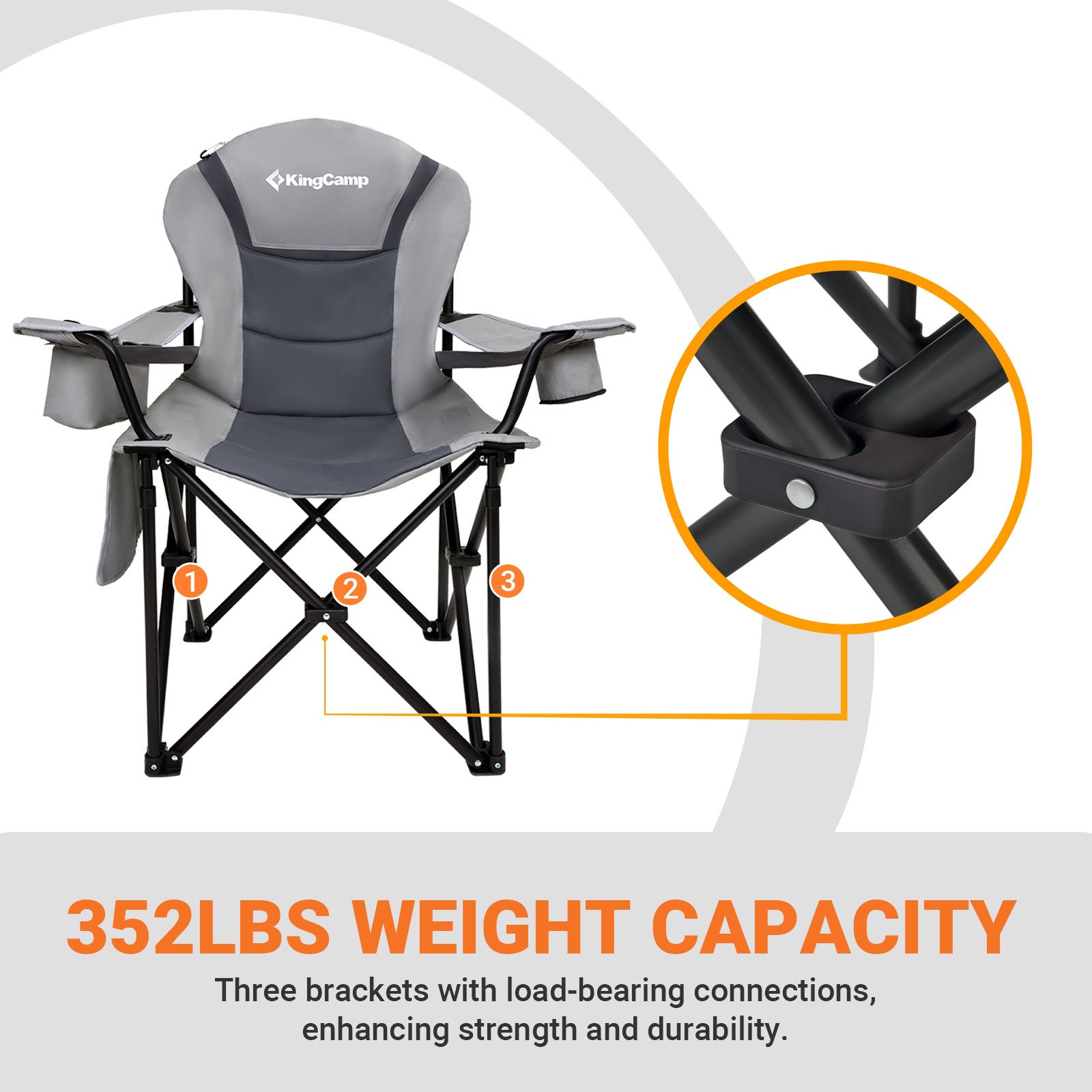 KingCamp Lumbar Support Oversized Camping Chair