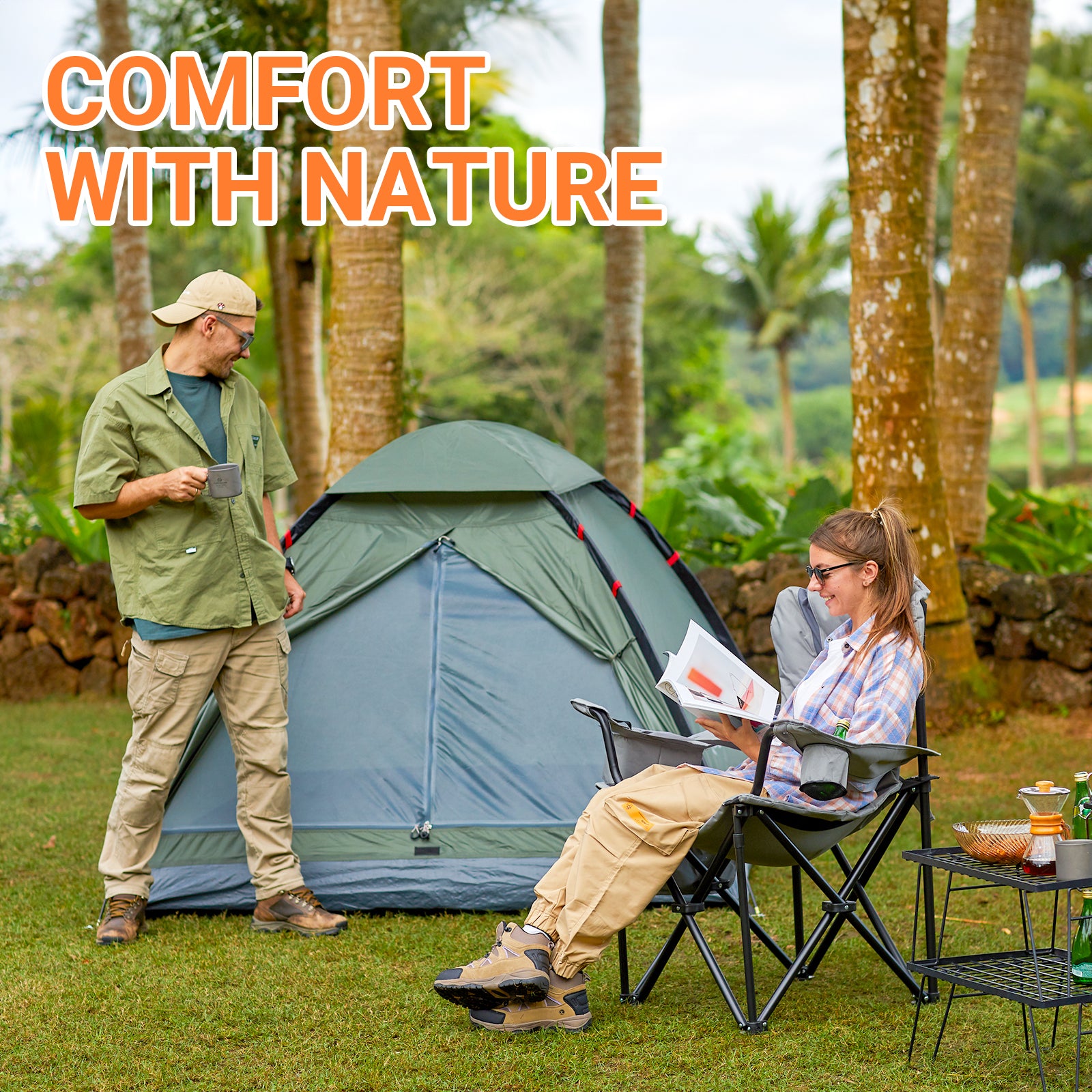 KingCamp Lumbar Support Oversized Camping Chair